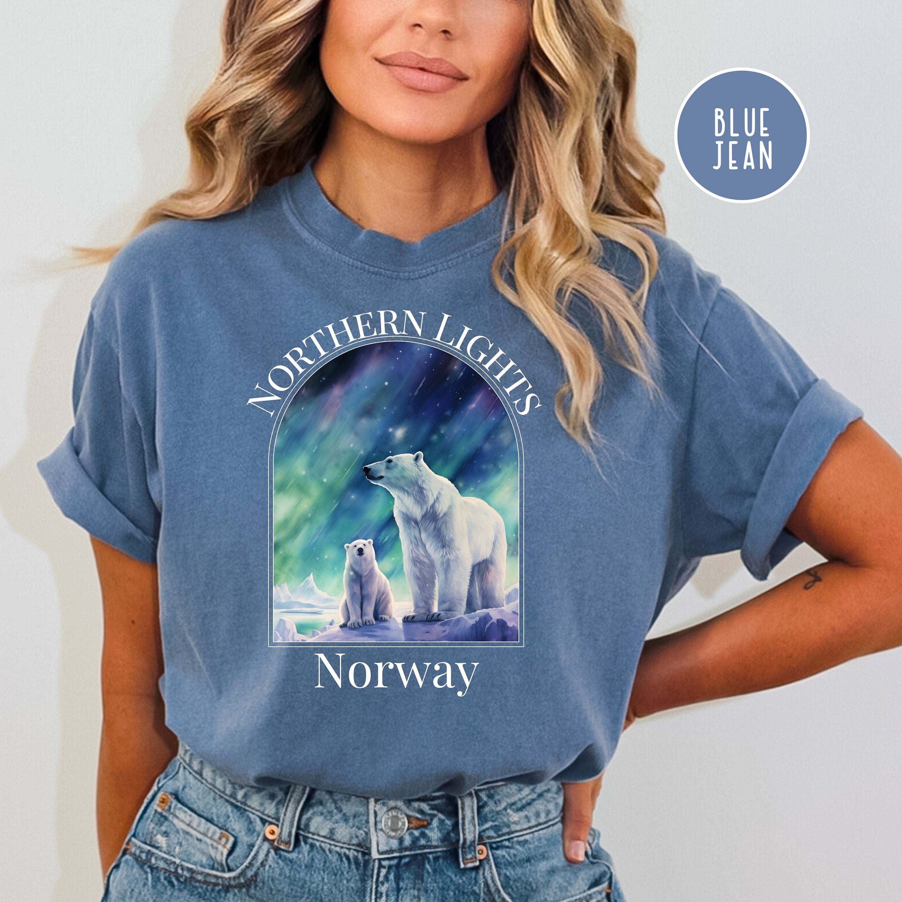 Polar Bears Northern Lights Norway Comfort Colors® Tee