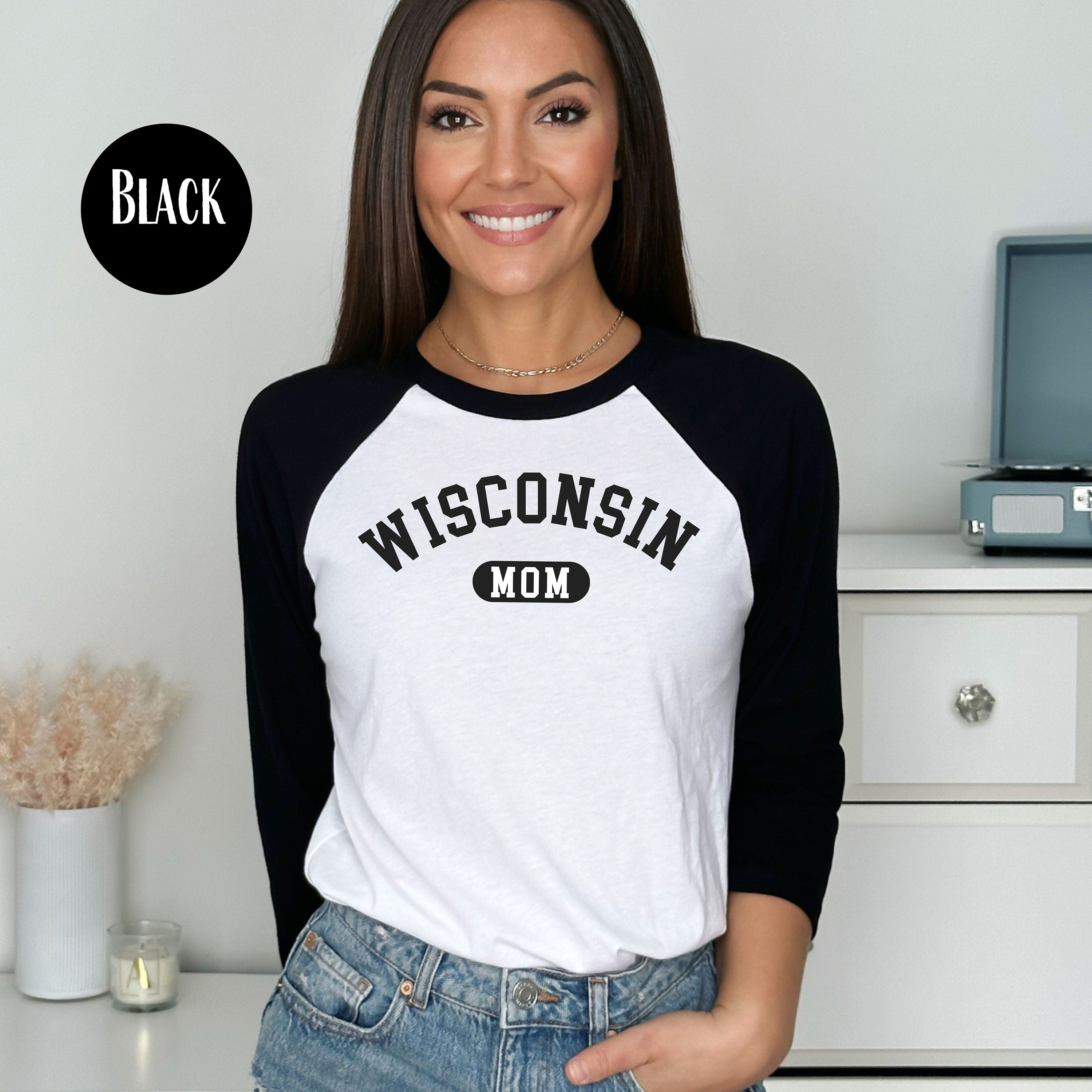 Wisconsin Mom Baseball Tee