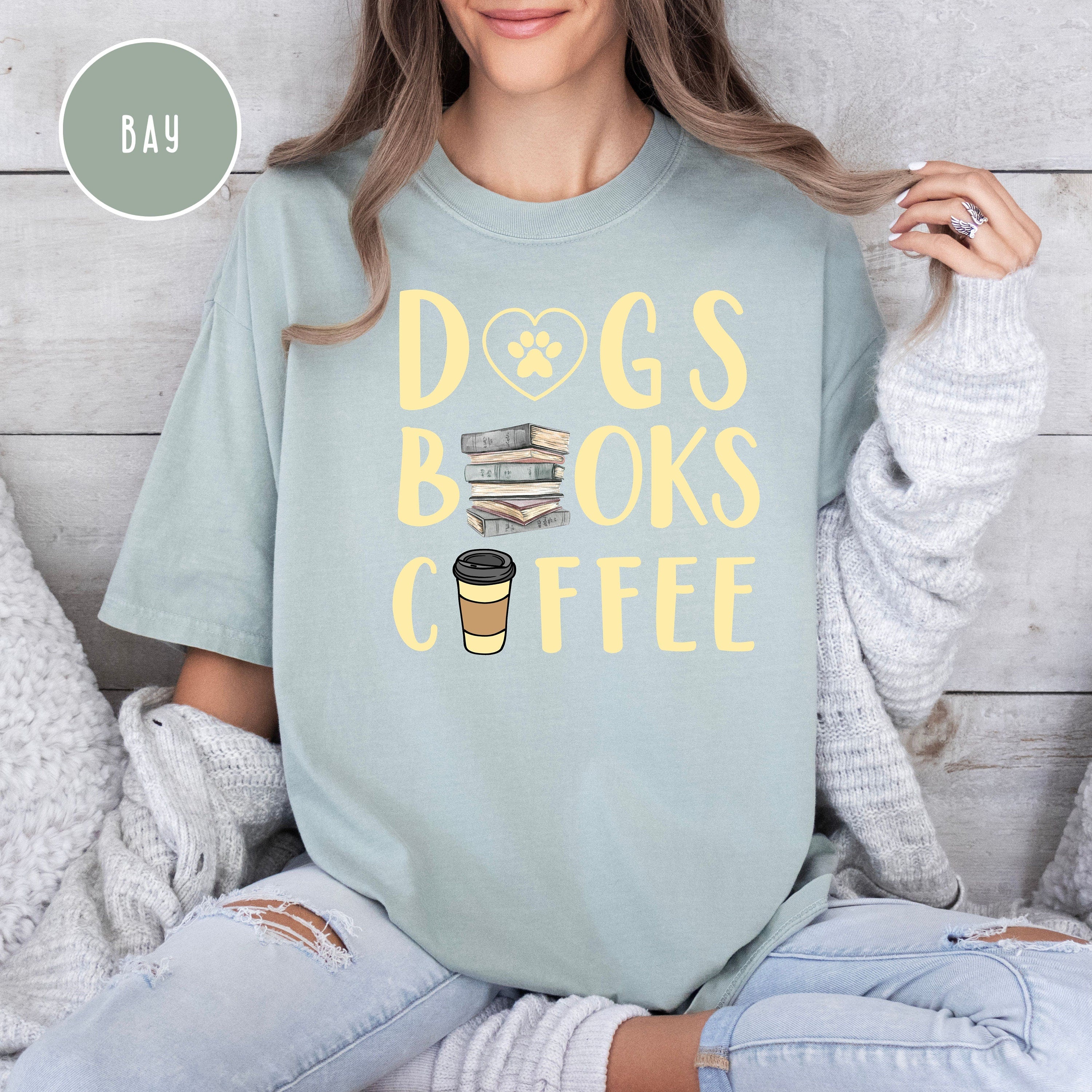 Dogs, Books, Coffee Comfort Colors® T-Shirt