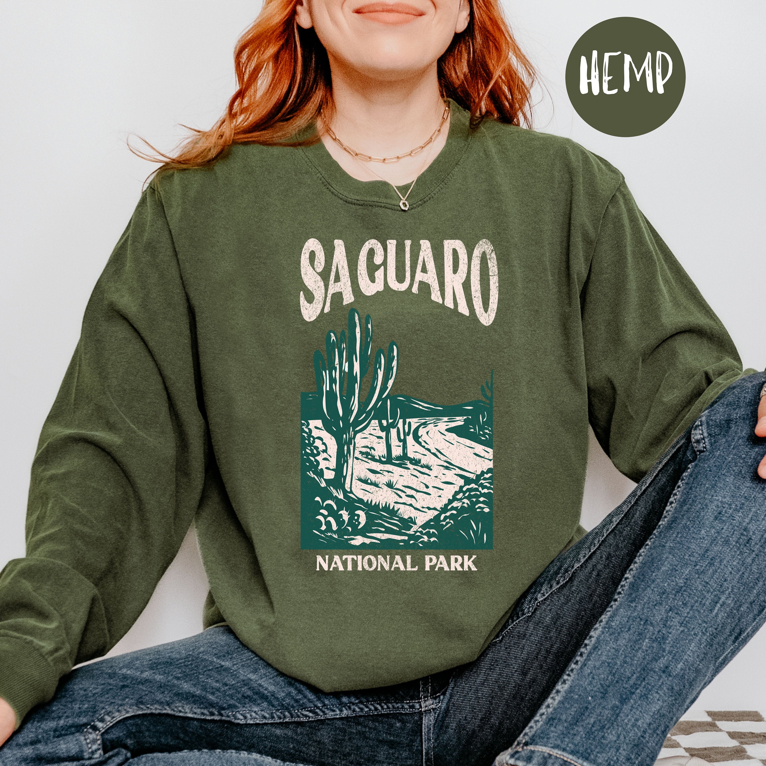 Saguaro National Arizona Park Grunge Style Comfort Colors® Tee