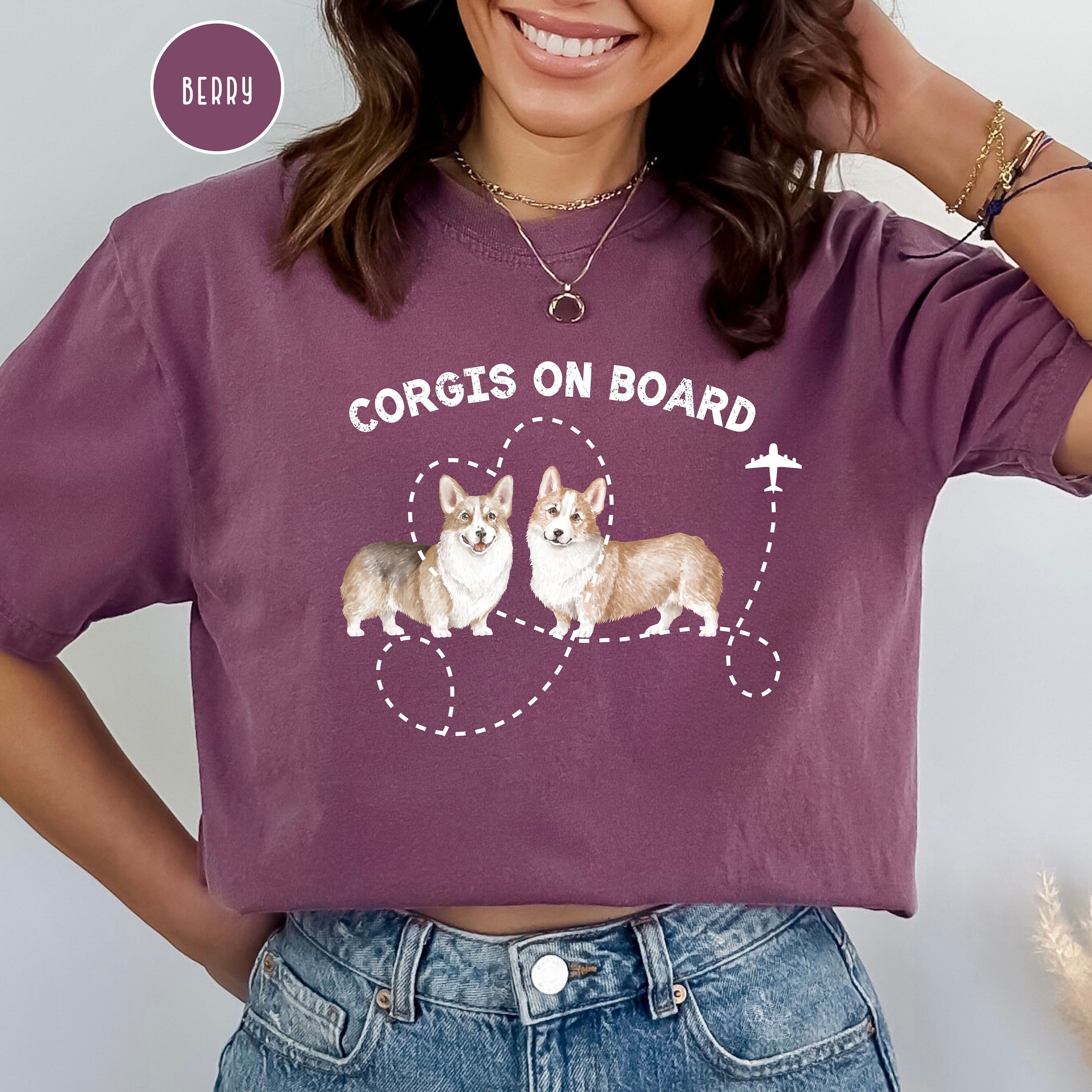 Funny Corgi Mom Travel Lover Comfort Colors® Tee