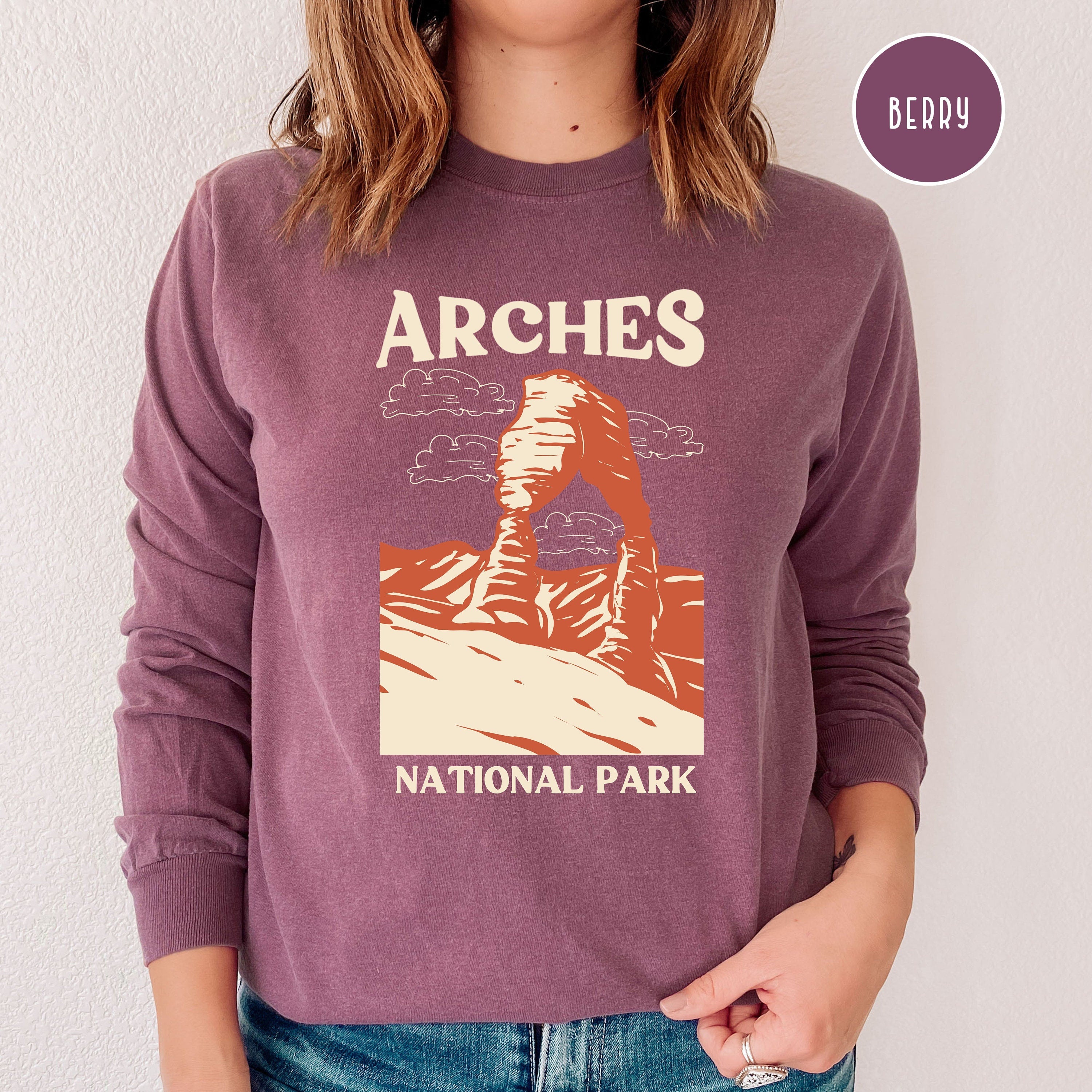 Arches National Park Delicate Arch Comfort Colors® Long Sleeve Tee Shirt