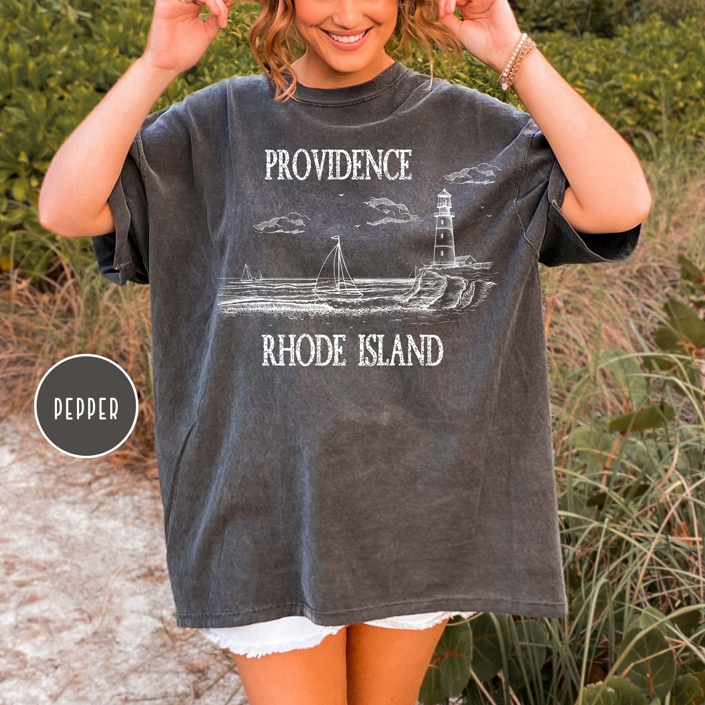 Providence Rhode Island Grunge Style Comfort Colors® Tee