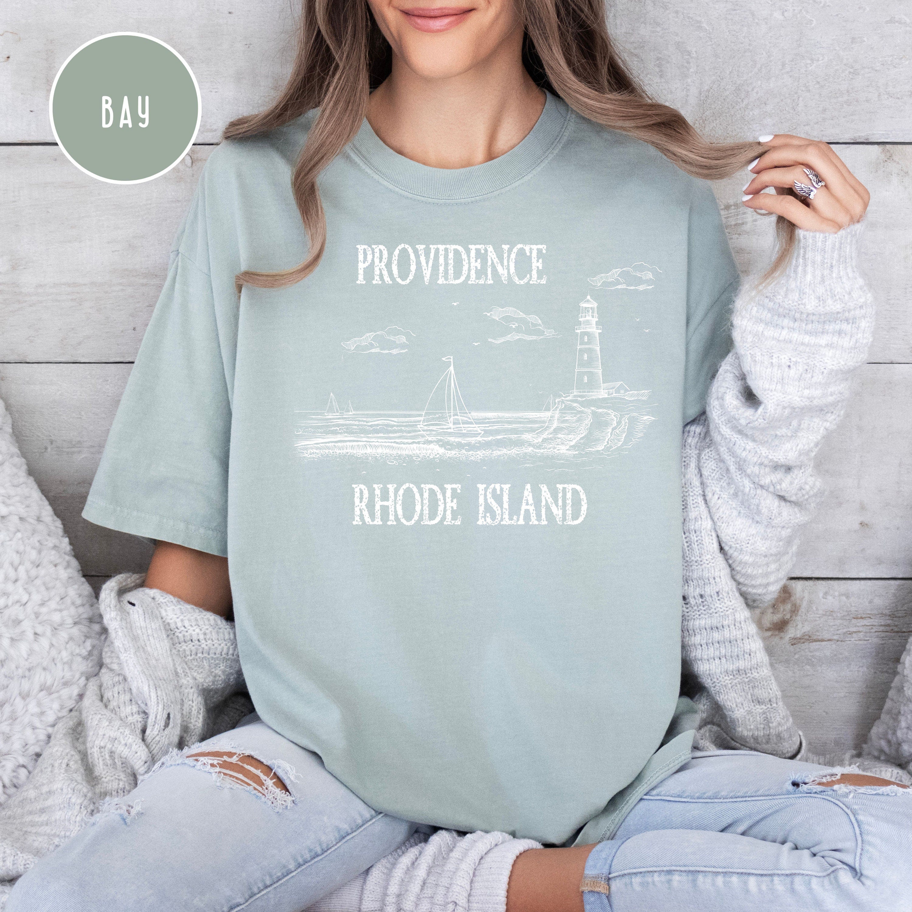 Providence Rhode Island Grunge Style Comfort Colors® Tee