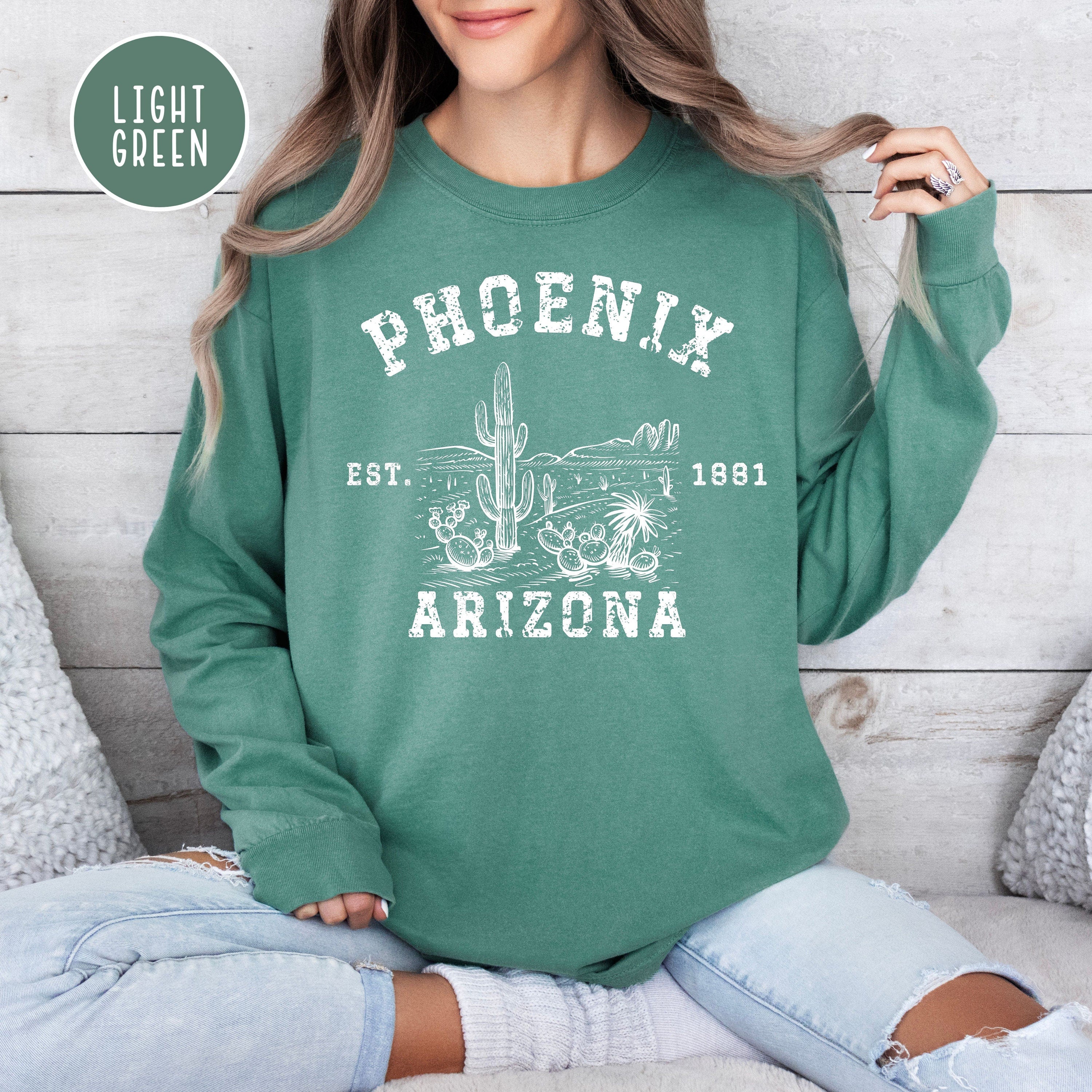 Phoenix Arizona Grunge Style Comfort Colors® Long Sleeve Tee