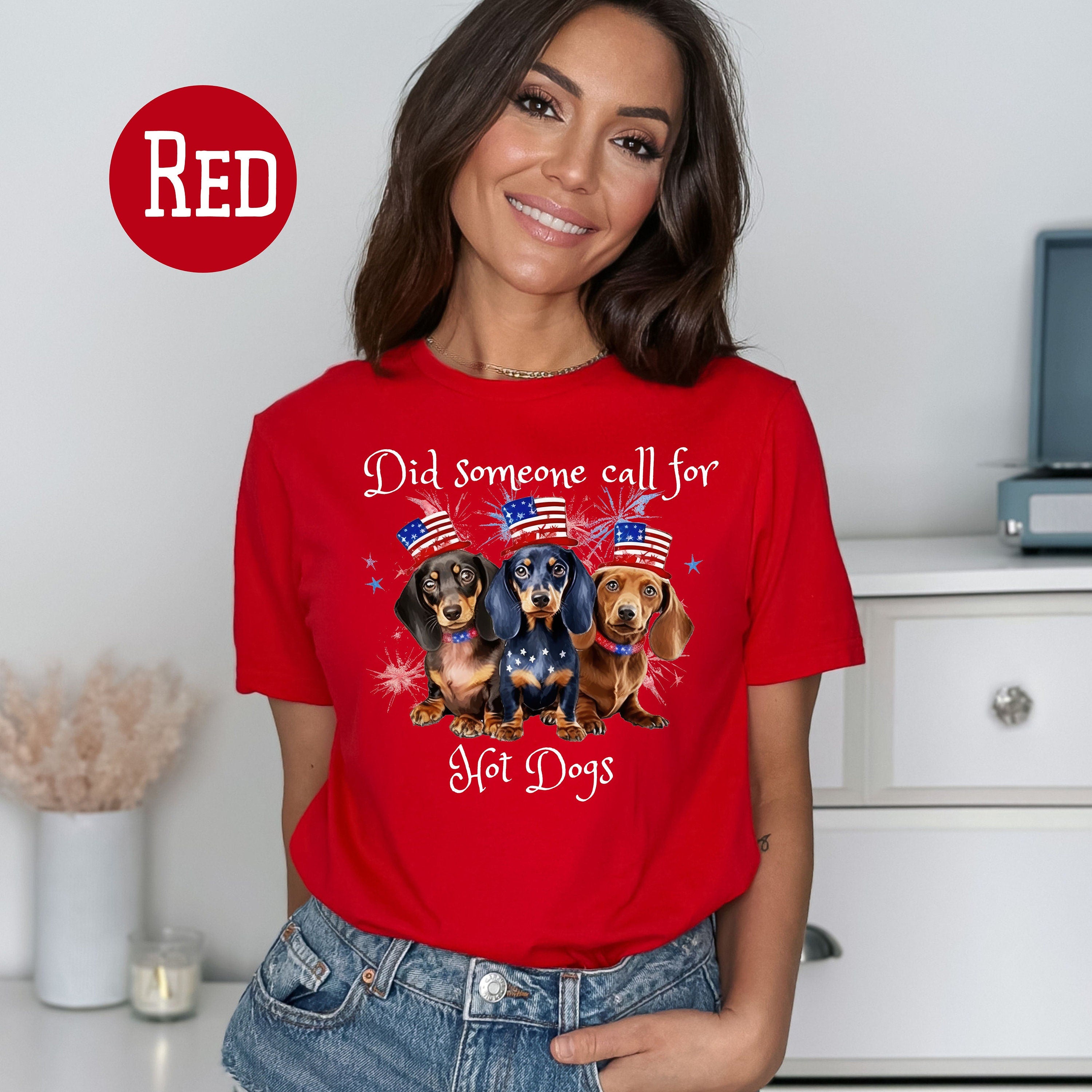 Funny Dachshund Lover 4th of July Tee