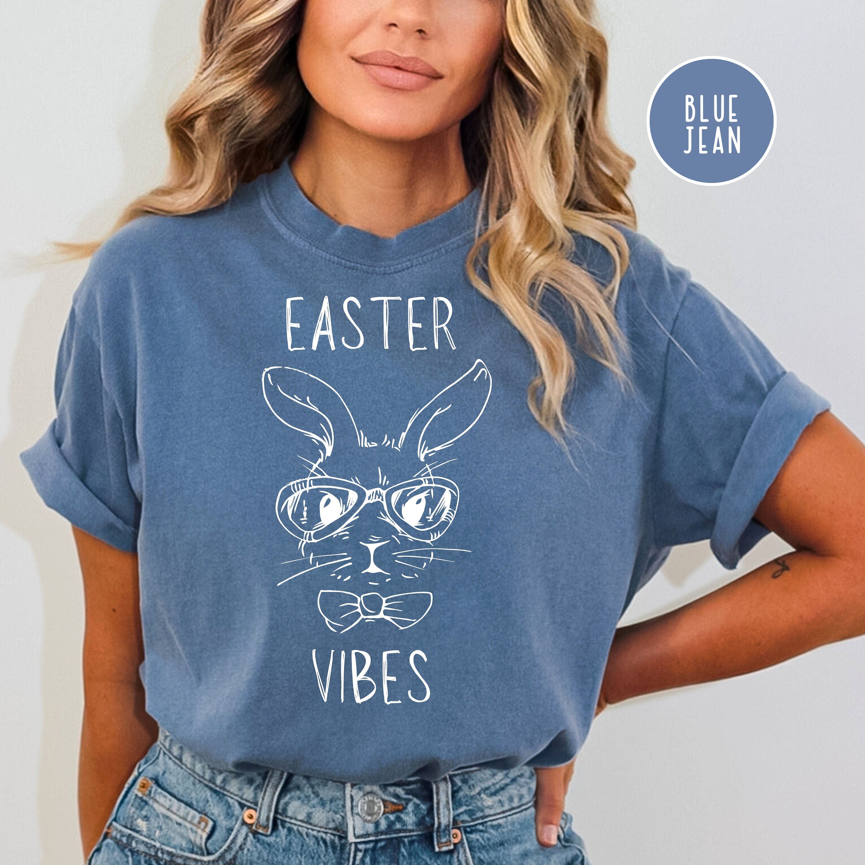 Easter Vibes Bunny Face Comfort Colors® T-Shirt