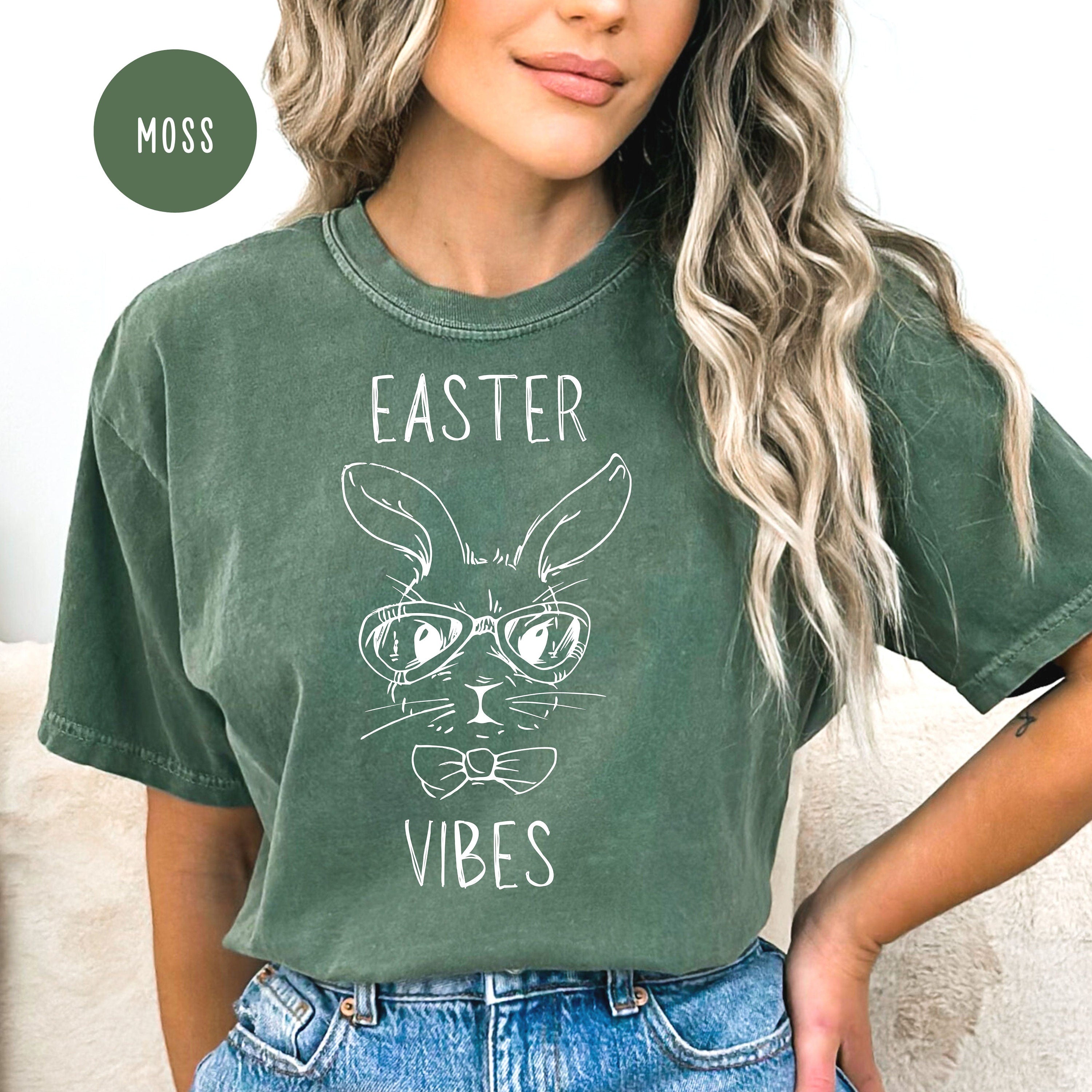 Easter Vibes Bunny Face Comfort Colors® T-Shirt