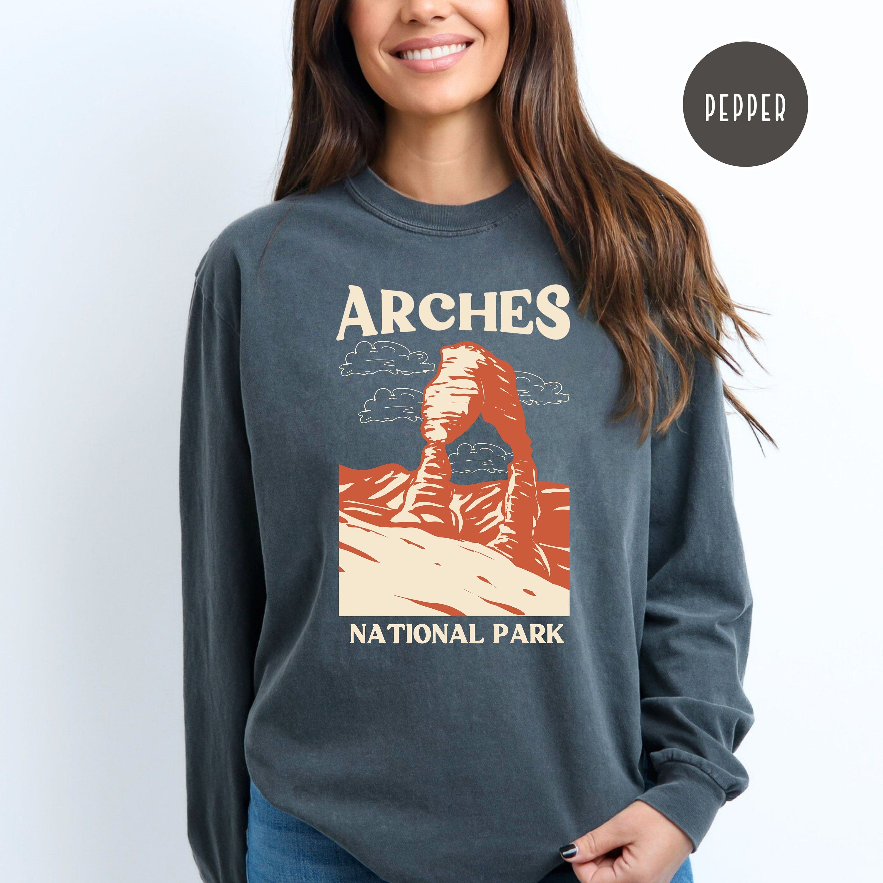 Arches National Park Delicate Arch Comfort Colors® Long Sleeve Tee Shirt