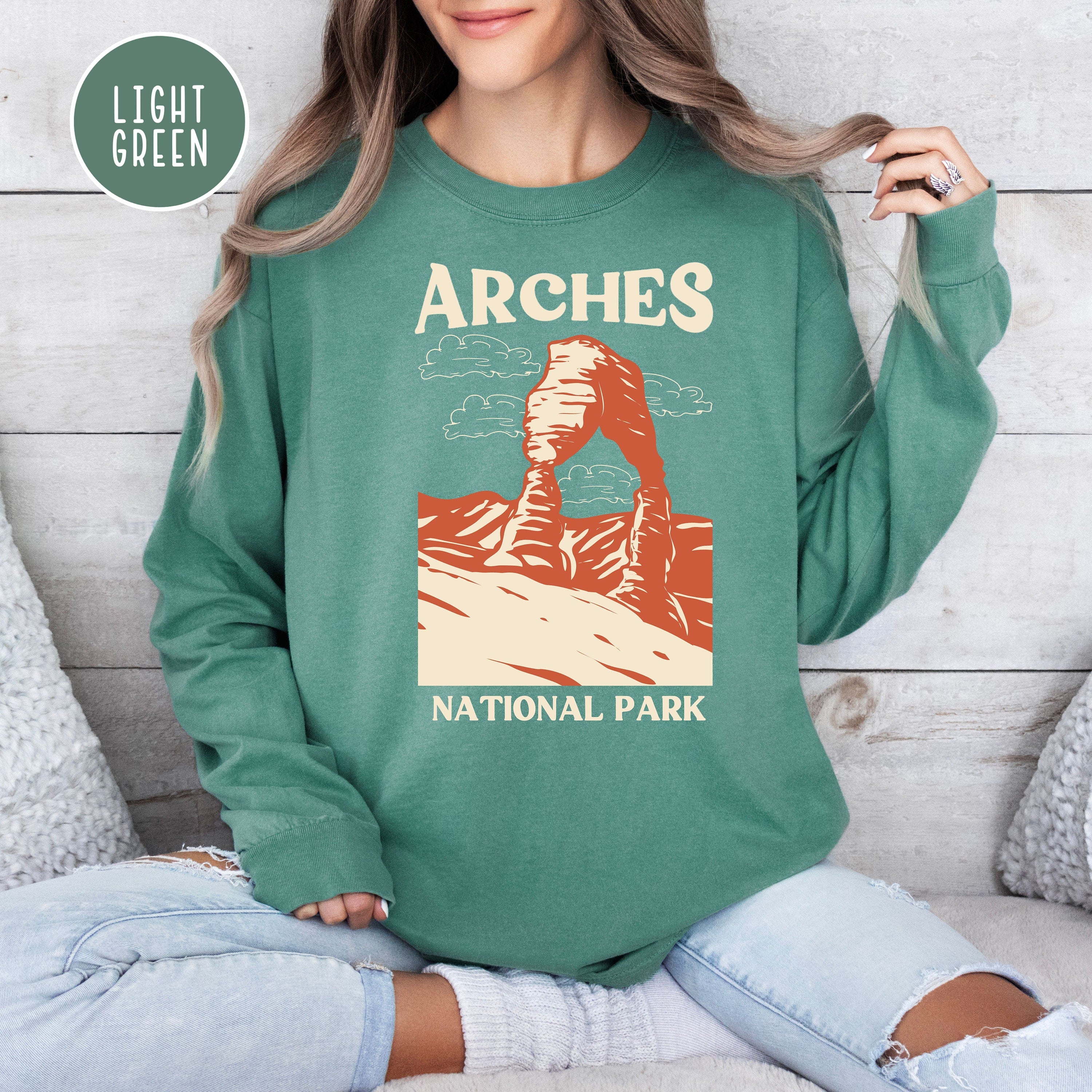 Arches National Park Delicate Arch Comfort Colors® Long Sleeve Tee Shirt