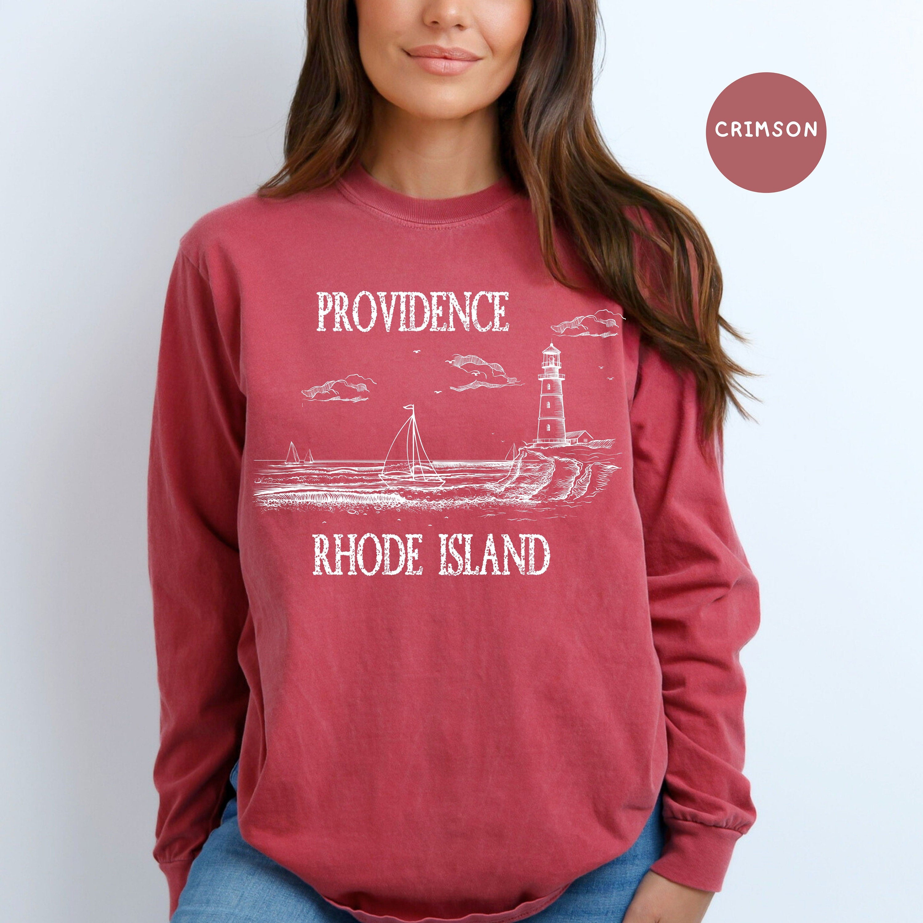 Providence Rhode Island Grunge Style Comfort Colors® Long Sleeve T-Shirt