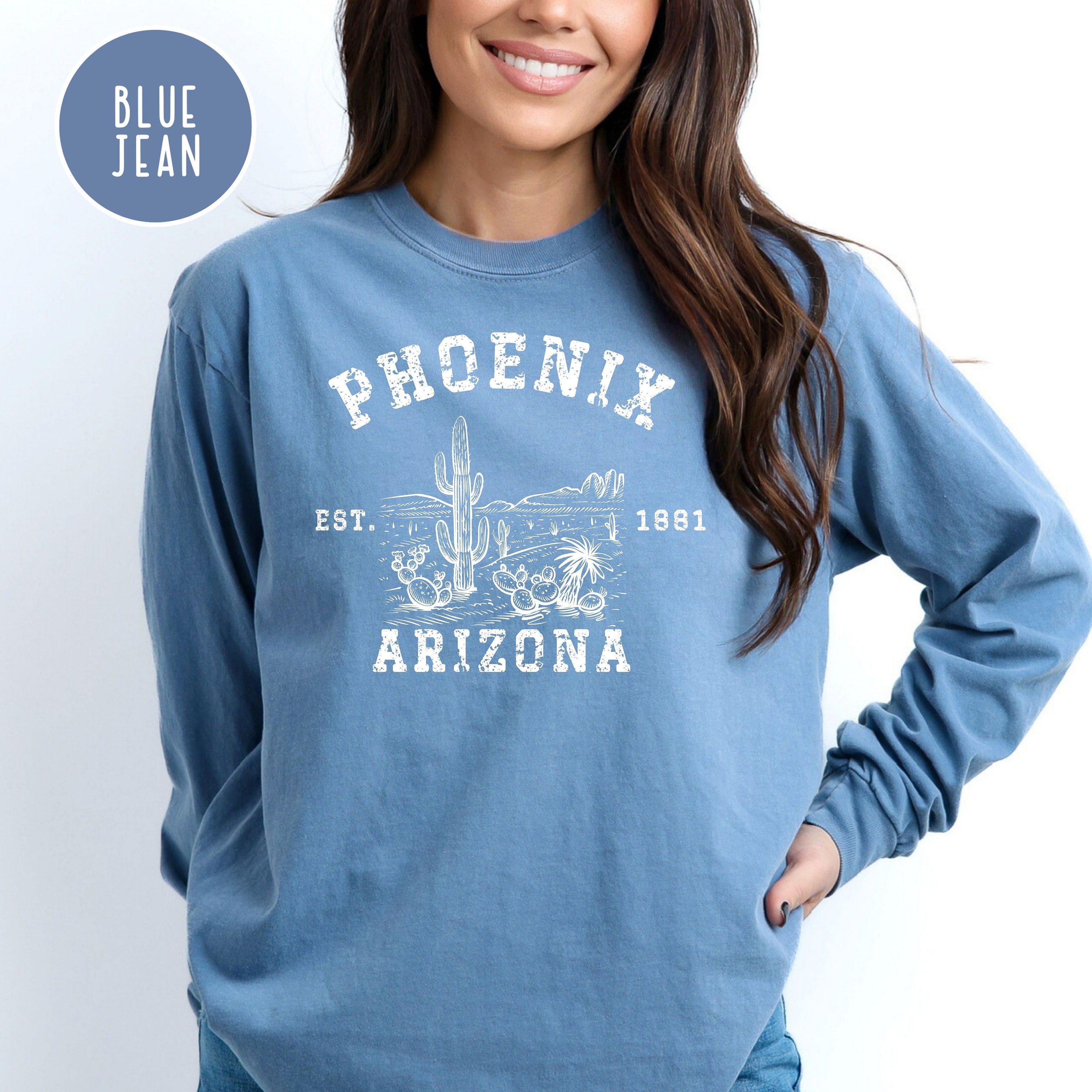 Phoenix Arizona Grunge Style Comfort Colors® Long Sleeve Tee