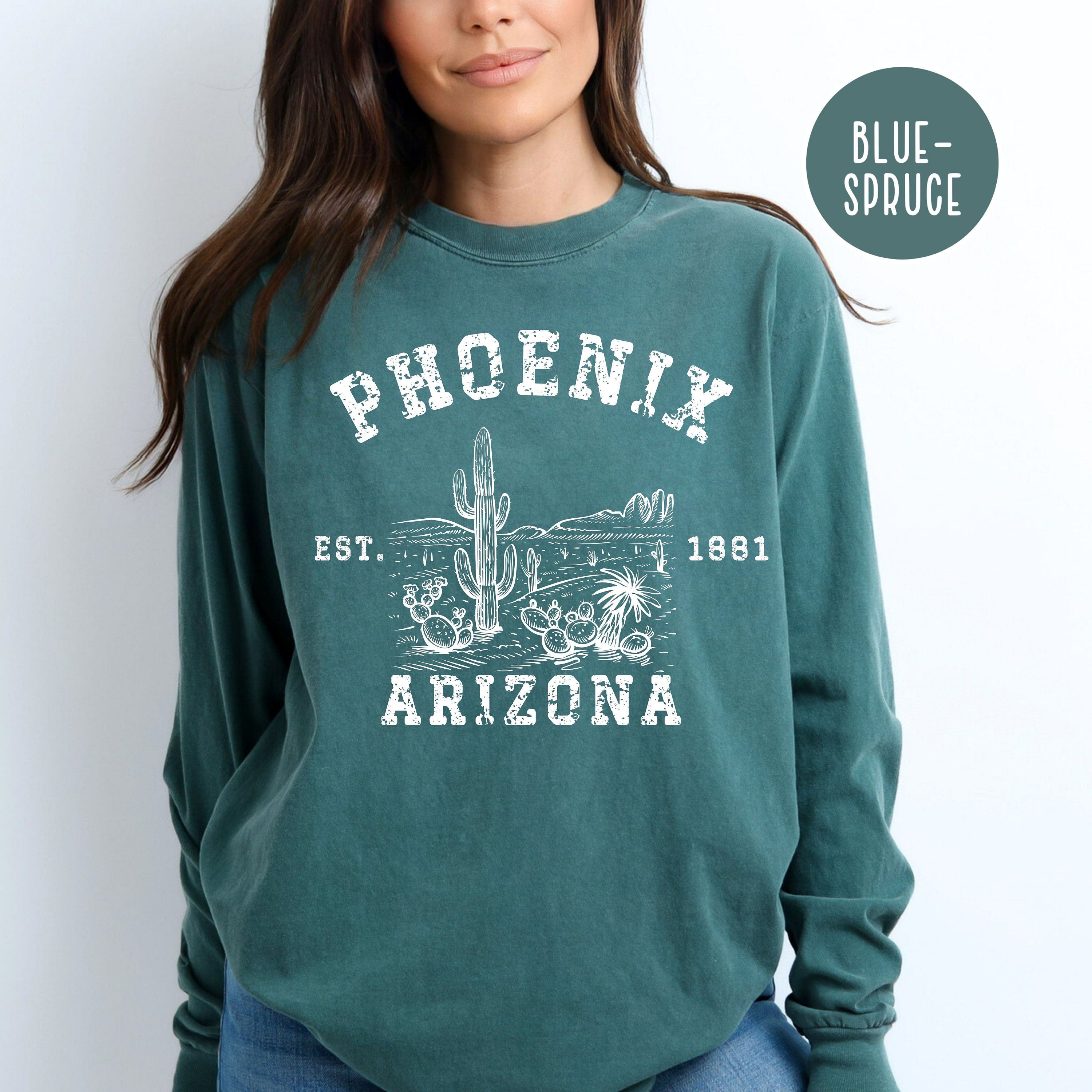 Phoenix Arizona Grunge Style Comfort Colors® Long Sleeve Tee