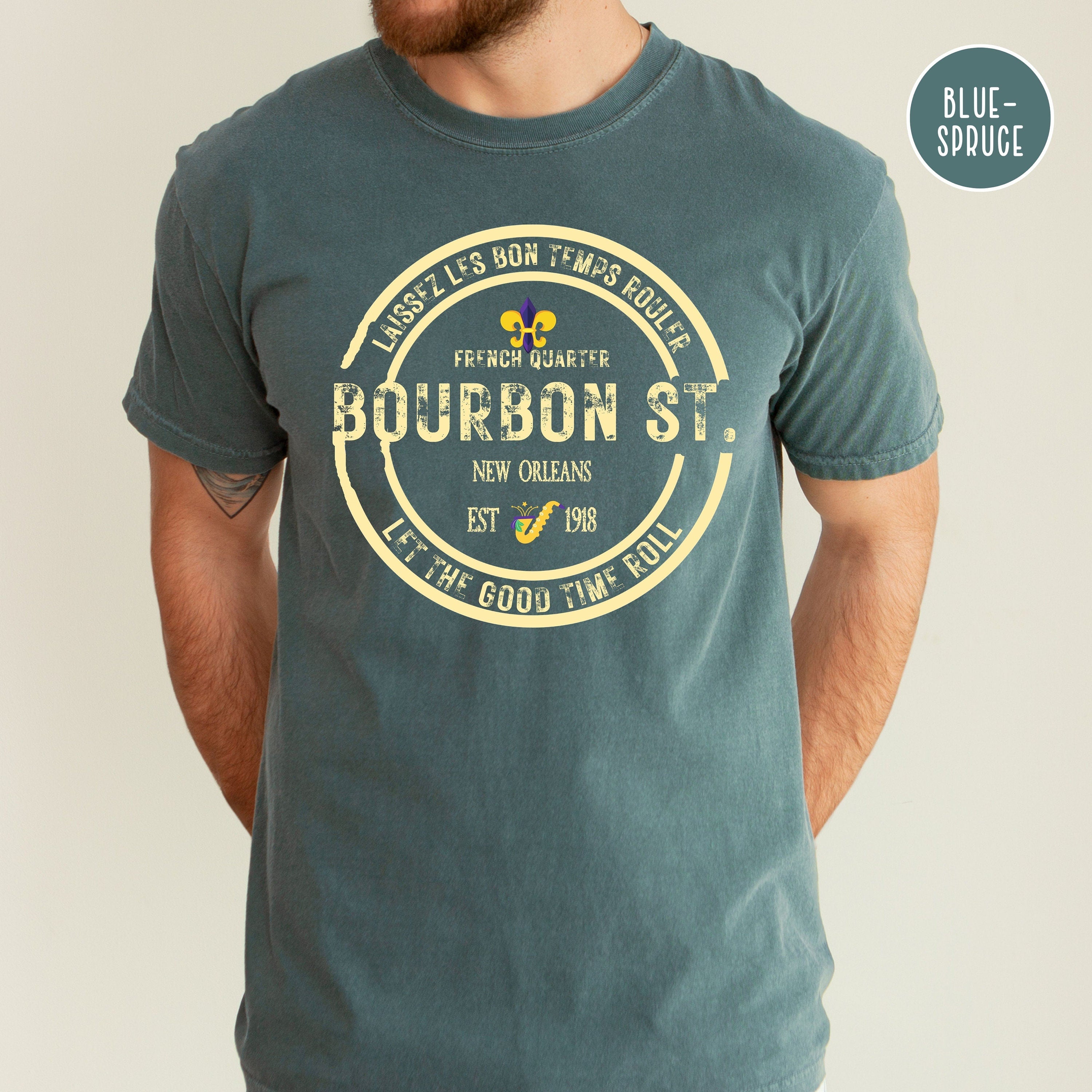 Bourbon Street New Orleans Grunge Style Comfort Colors® T-Shirt