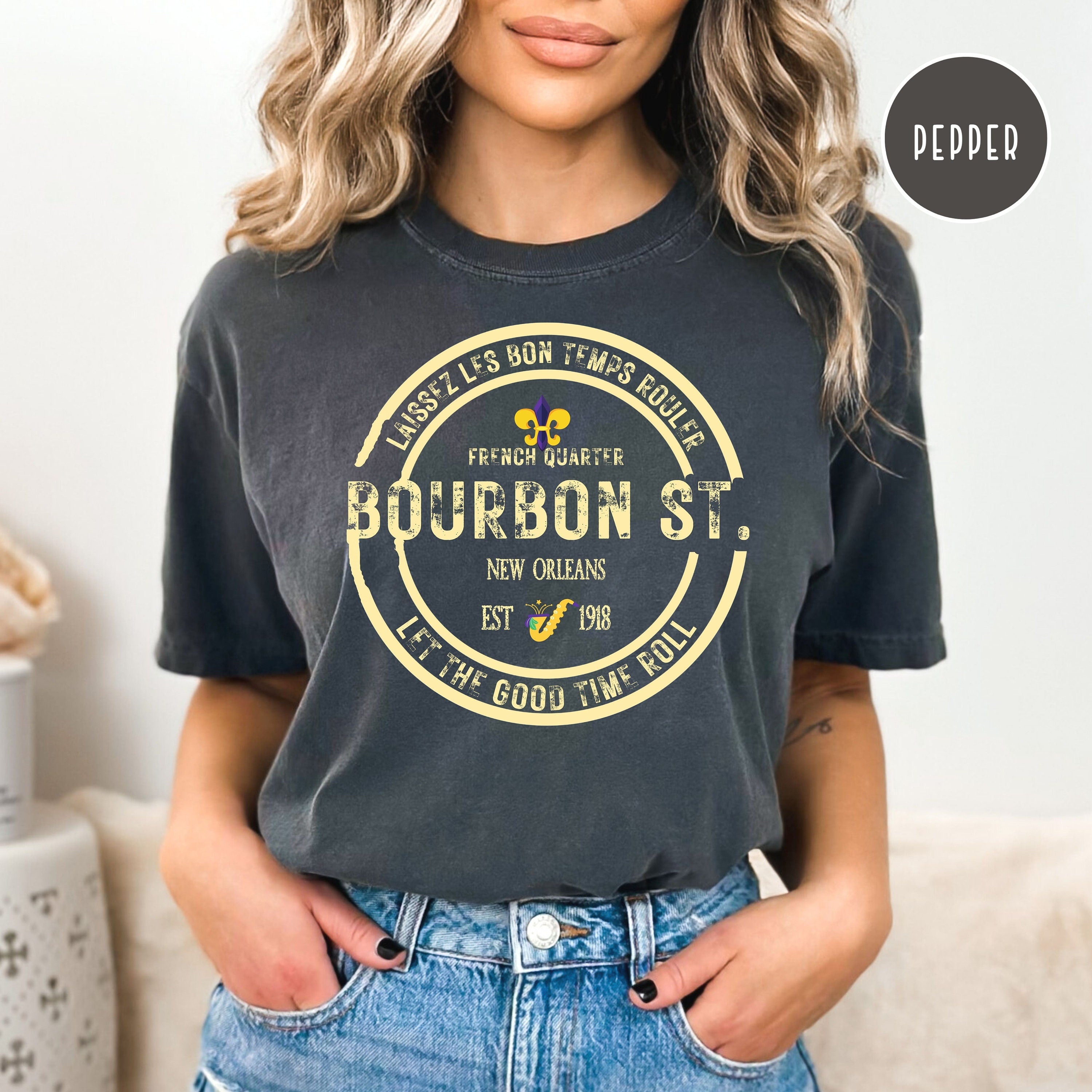 Bourbon Street New Orleans Grunge Style Comfort Colors® T-Shirt