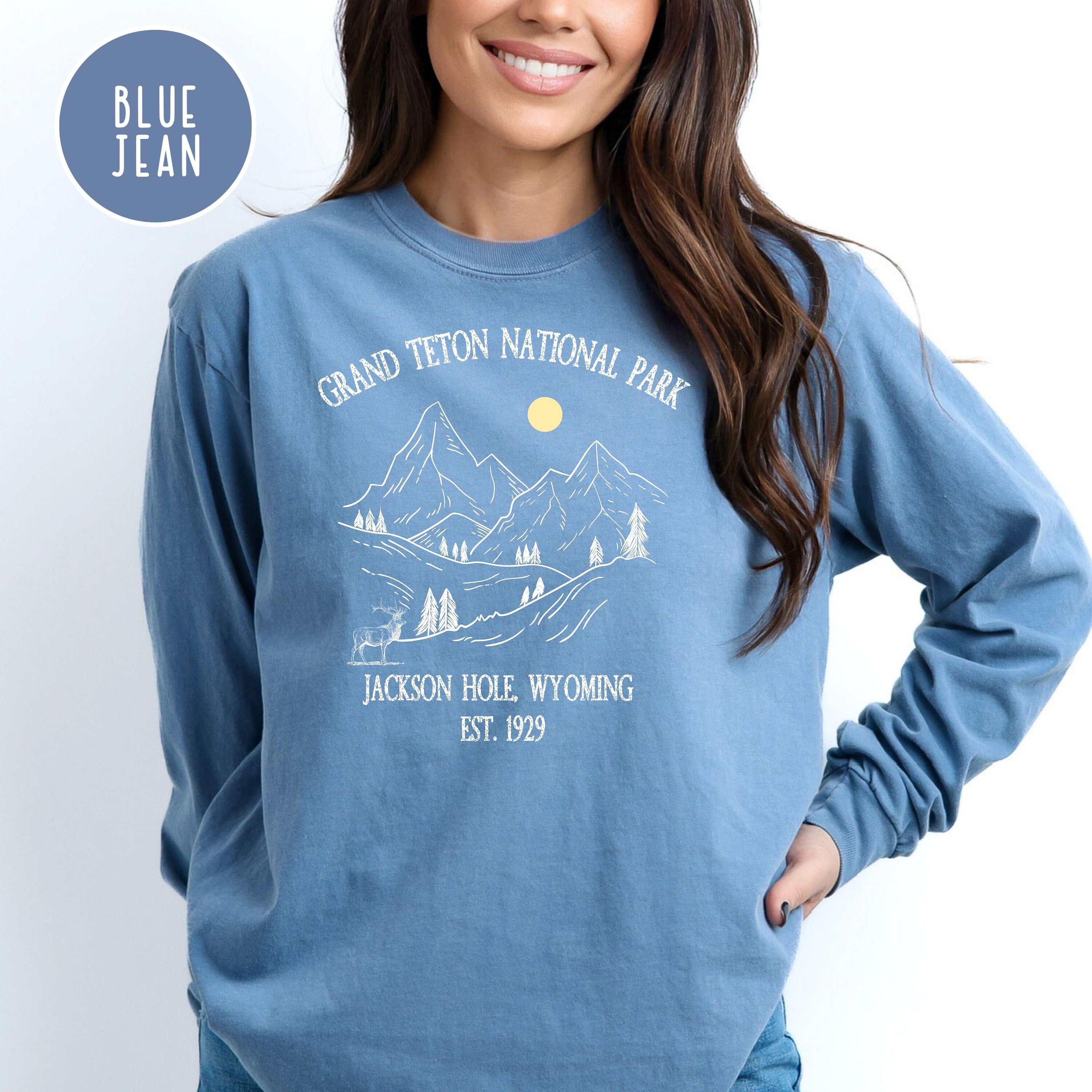 Grand Teton National Park Comfort Colors® Long Sleeve Tee