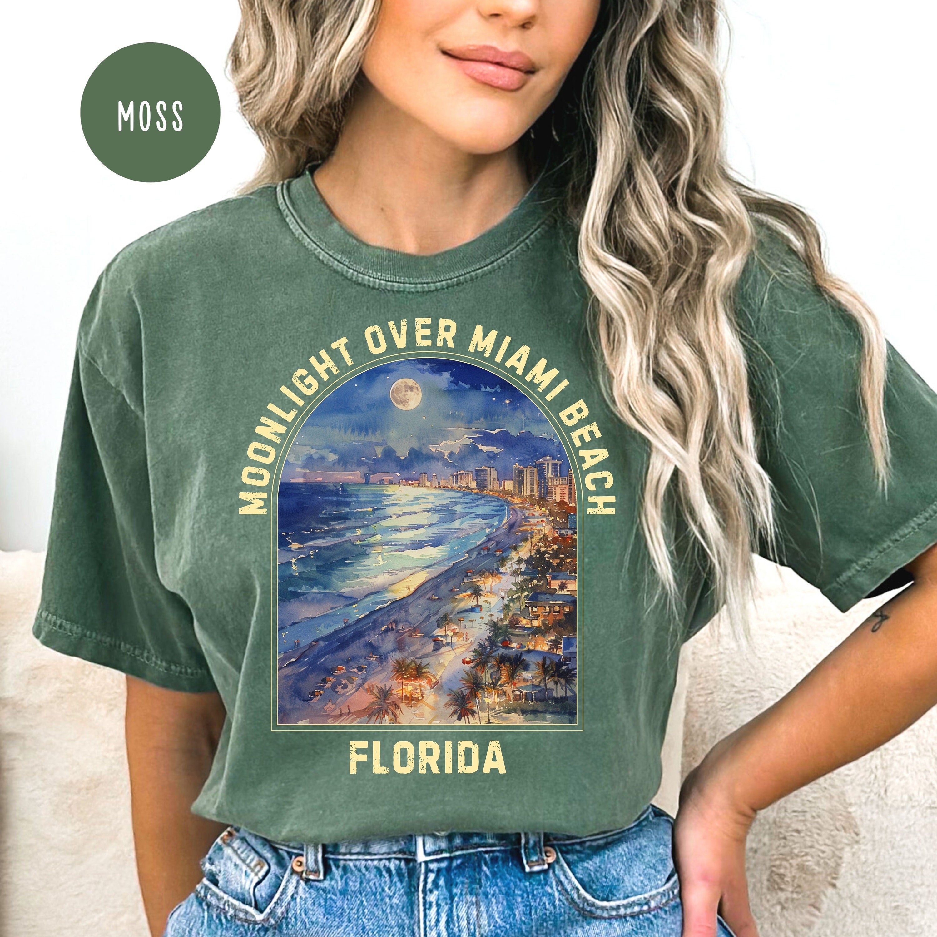 Moonlight Over Miami Beach Comfort Colors® Tee