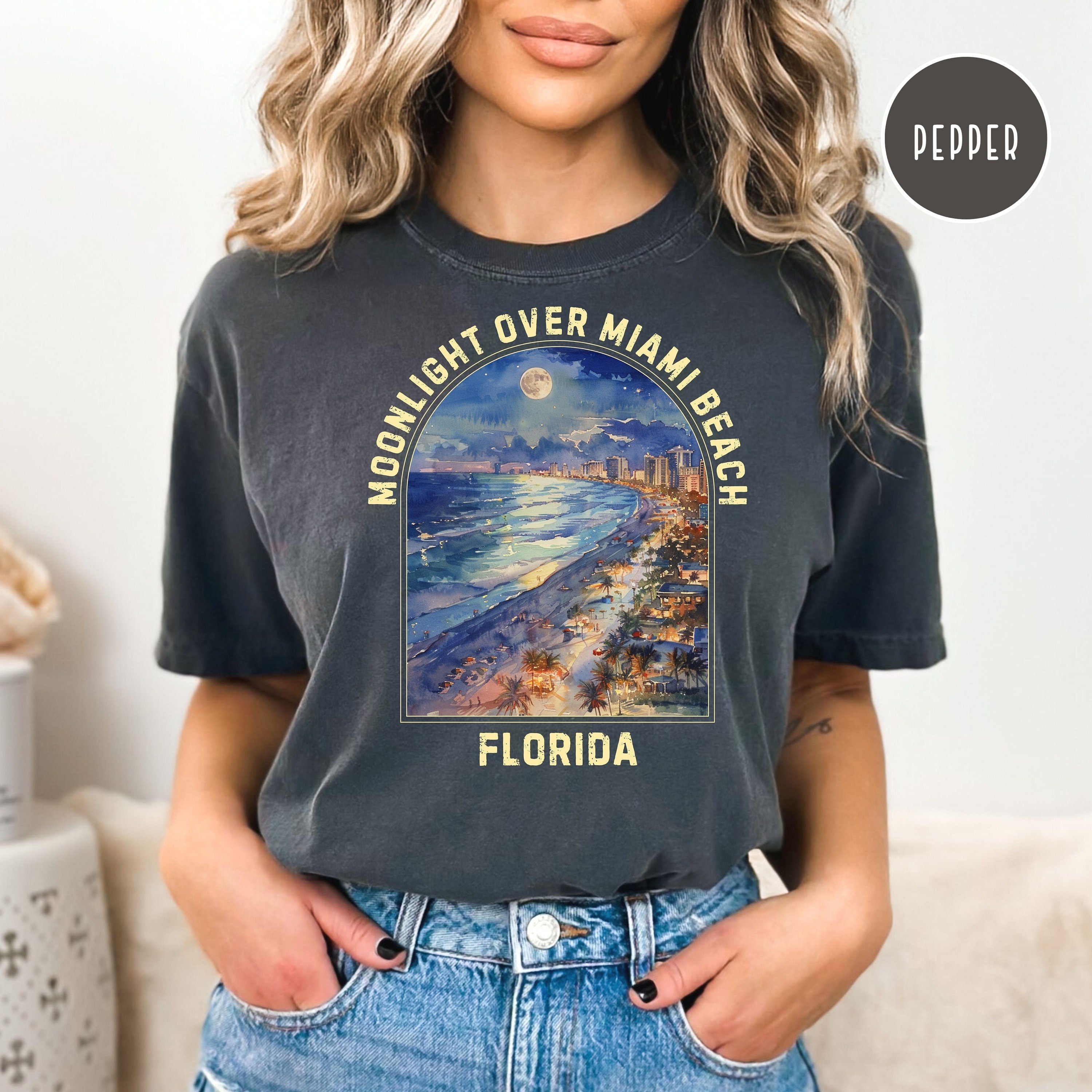 Moonlight Over Miami Beach Comfort Colors® Tee