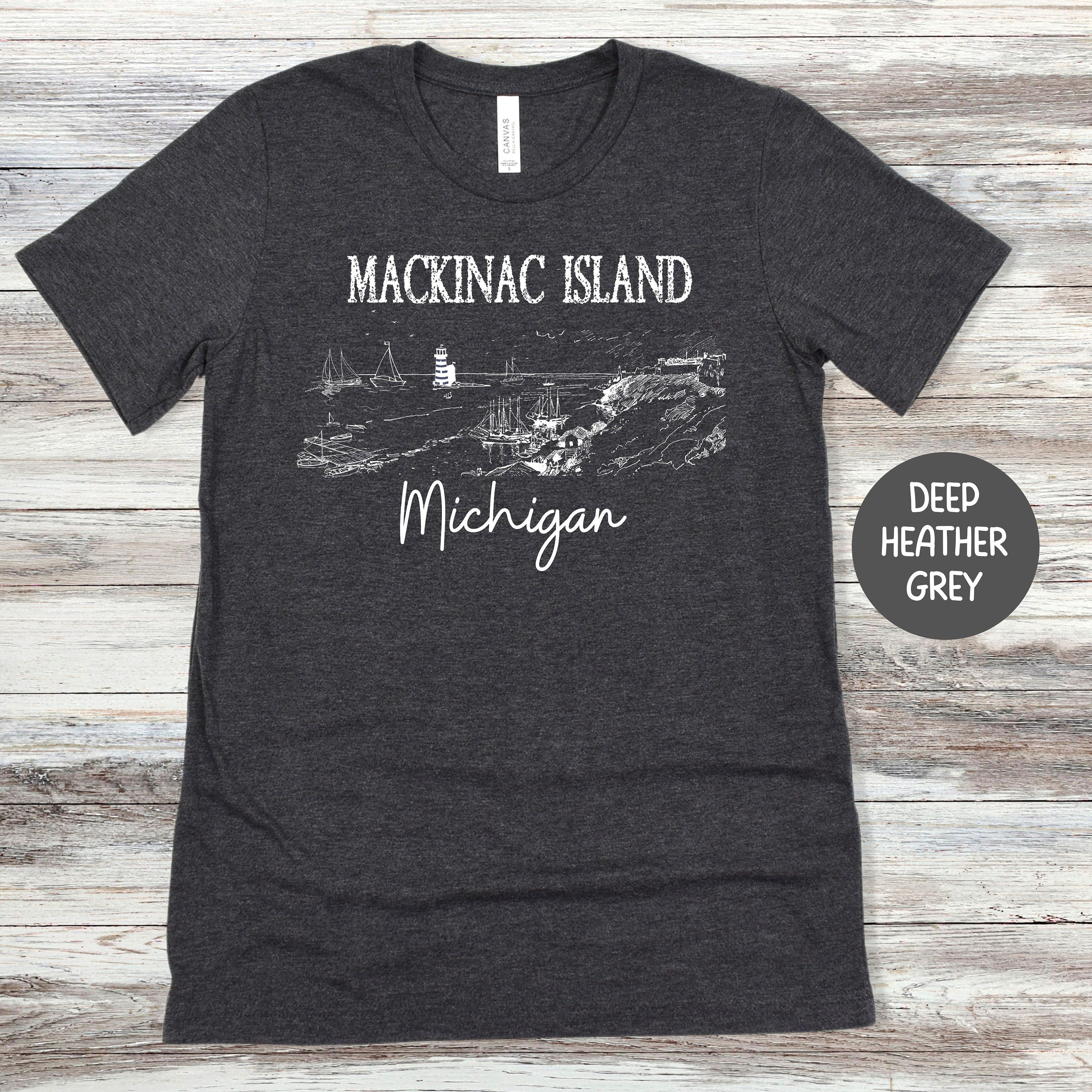 Mackinac Island Michigan Grunge Style Tee