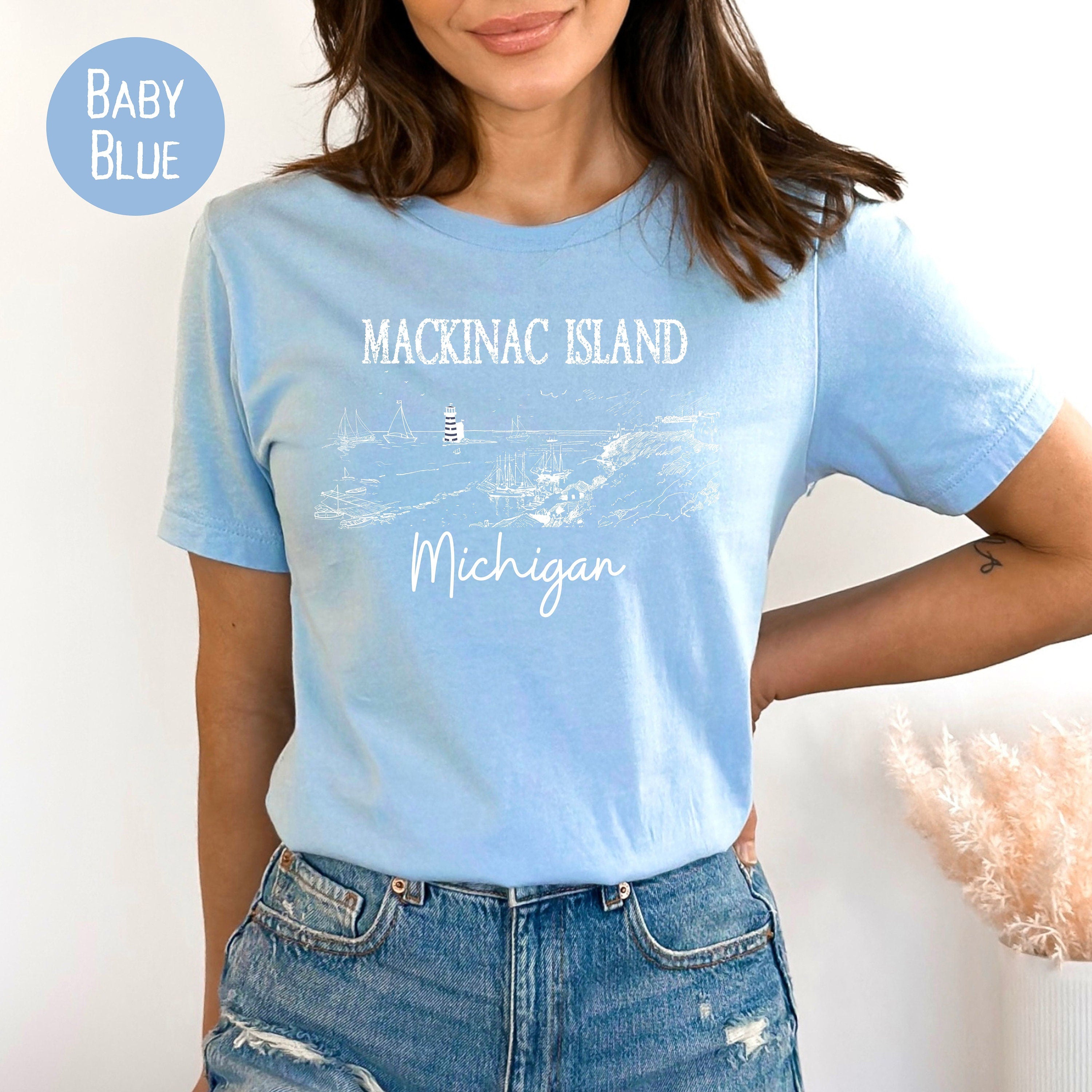Mackinac Island Michigan Grunge Style Tee