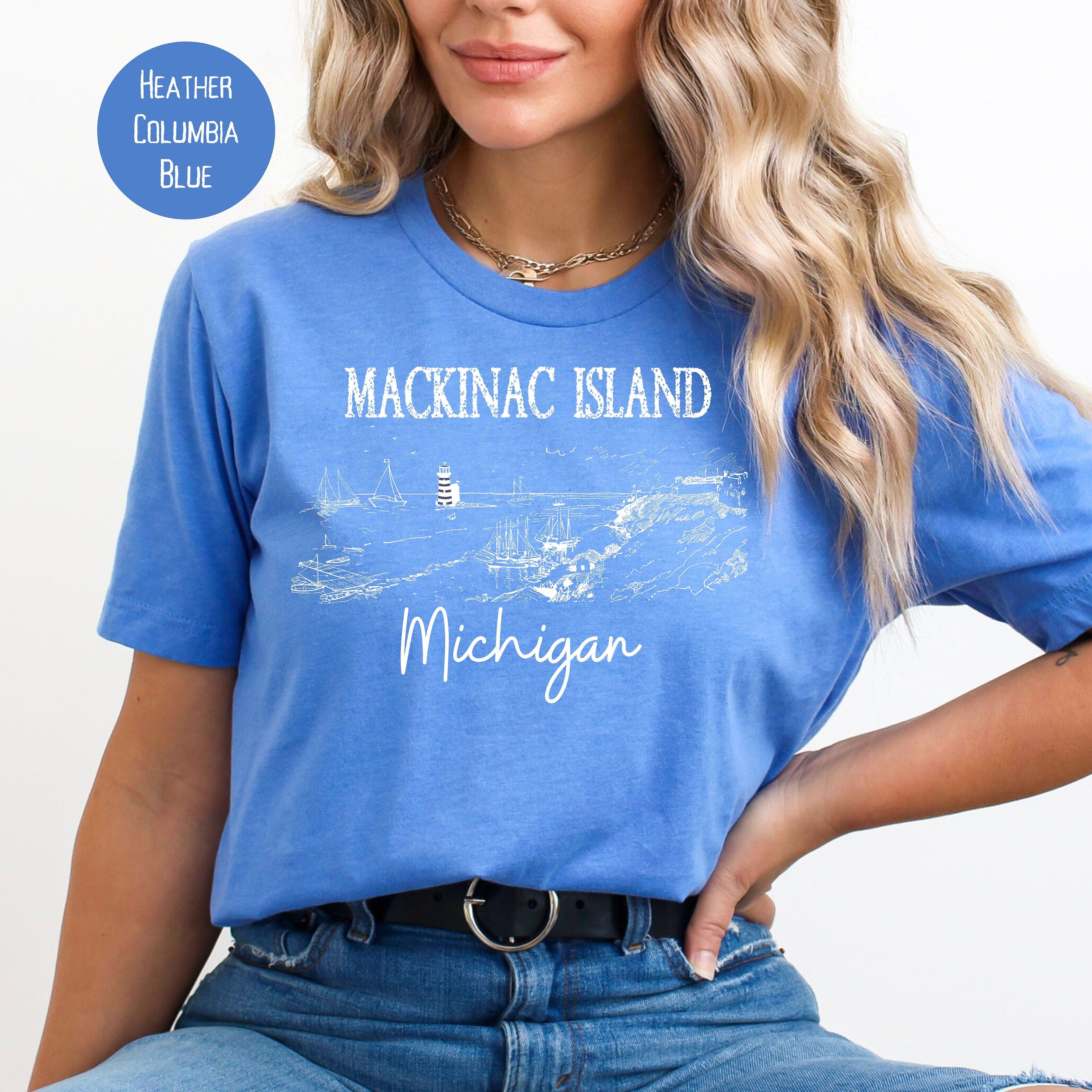 Mackinac Island Michigan Grunge Style Tee