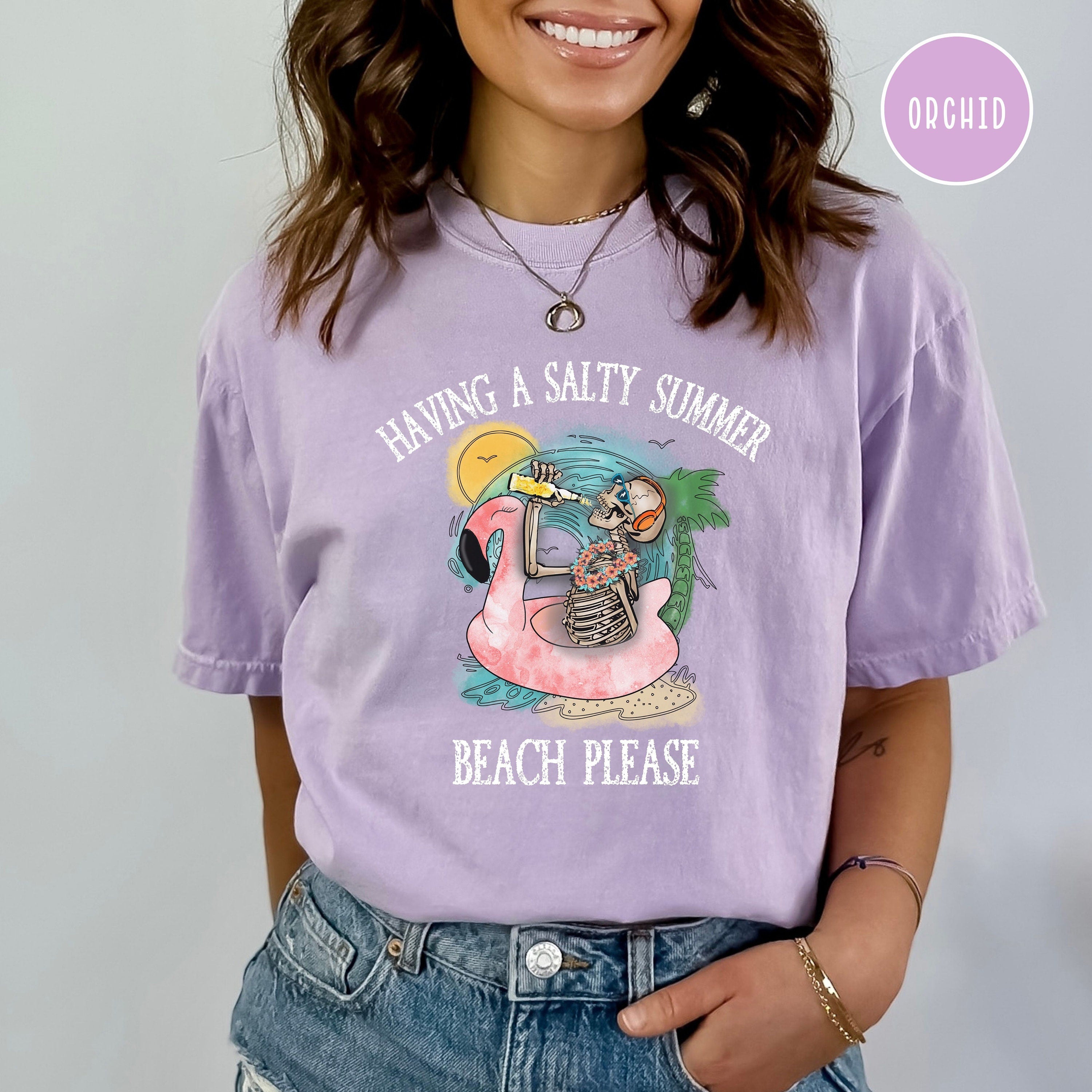 Salty Skeleton Beach Please Comfort Colors® Beach Tee