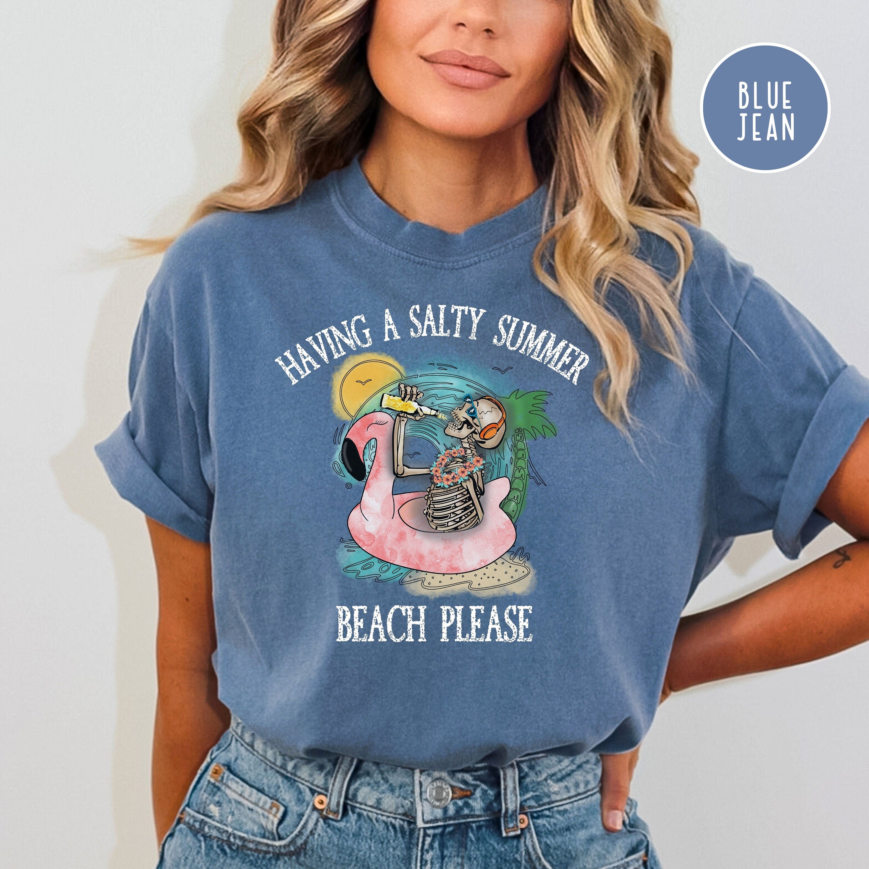 Salty Skeleton Beach Please Comfort Colors® Beach Tee