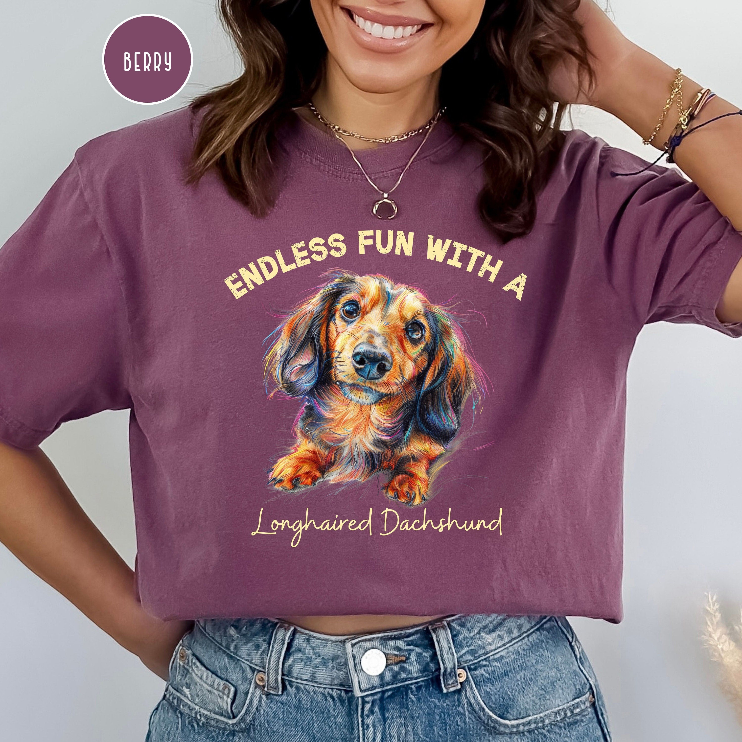 Longhaired Dachshund Lover Comfort Colors® Tee