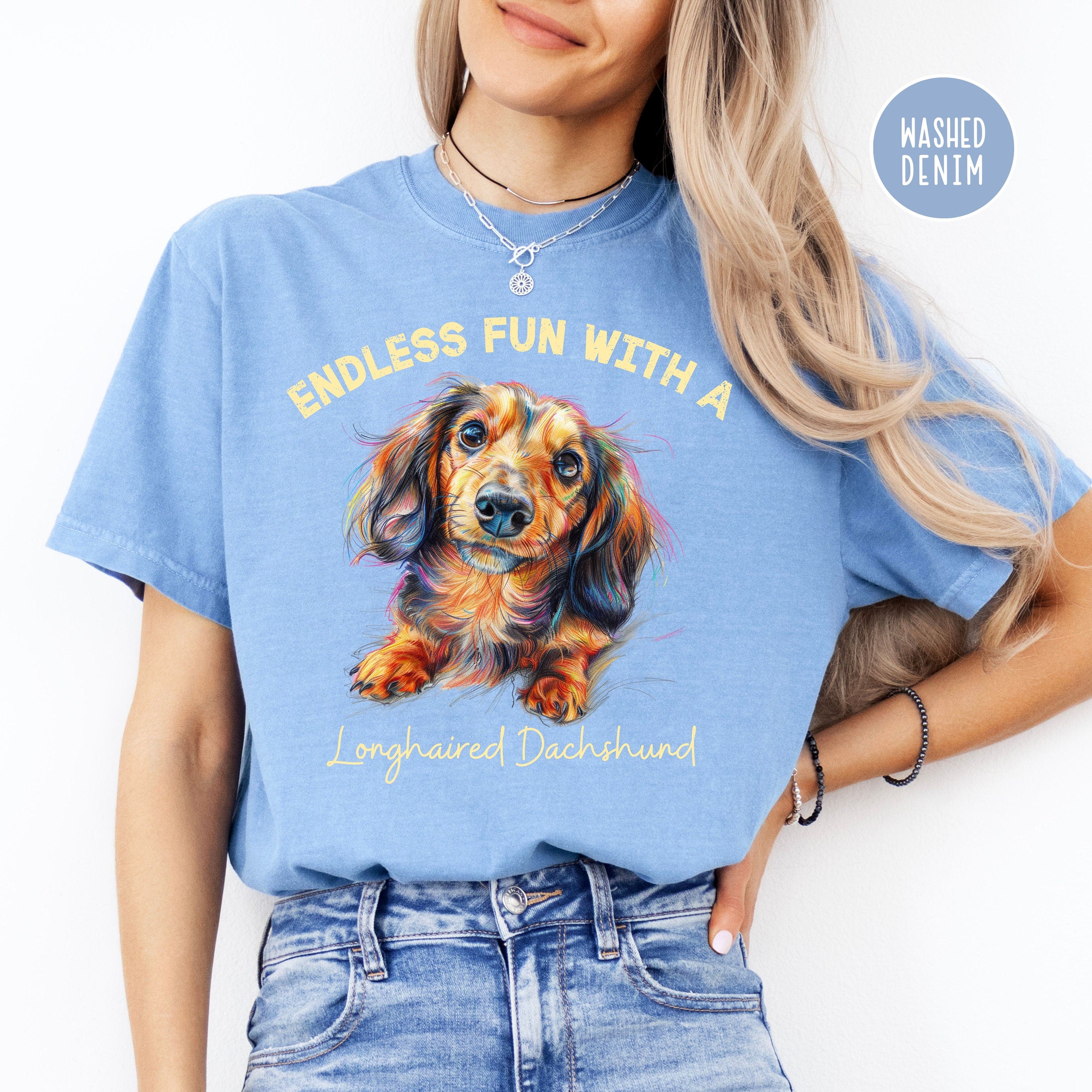 Longhaired Dachshund Lover Comfort Colors® Tee