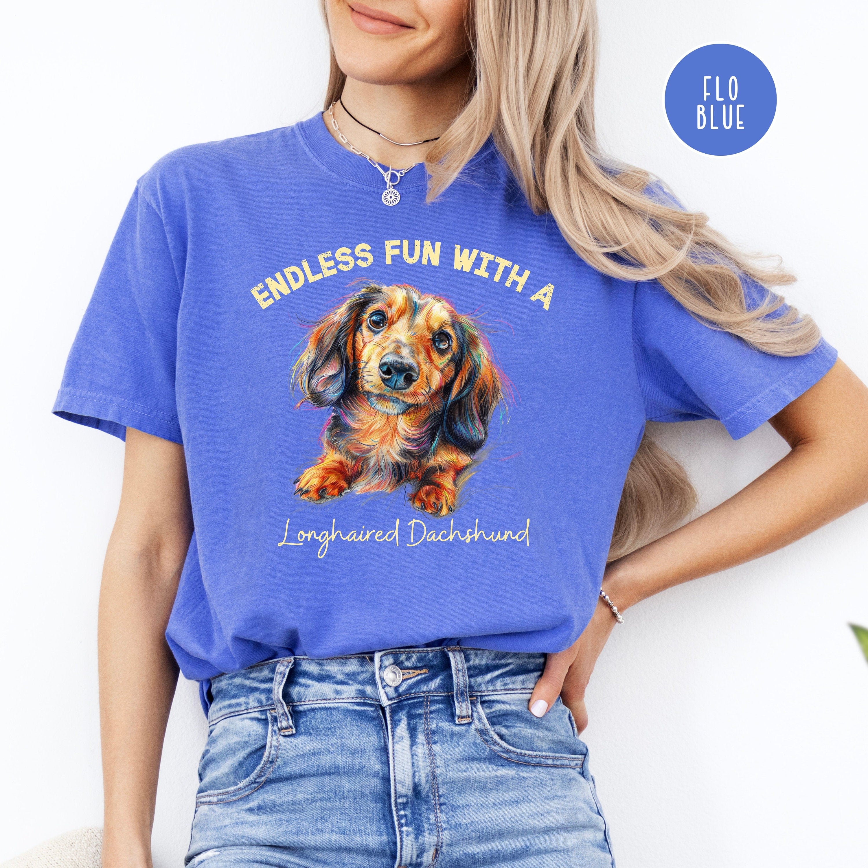 Longhaired Dachshund Lover Comfort Colors® Tee