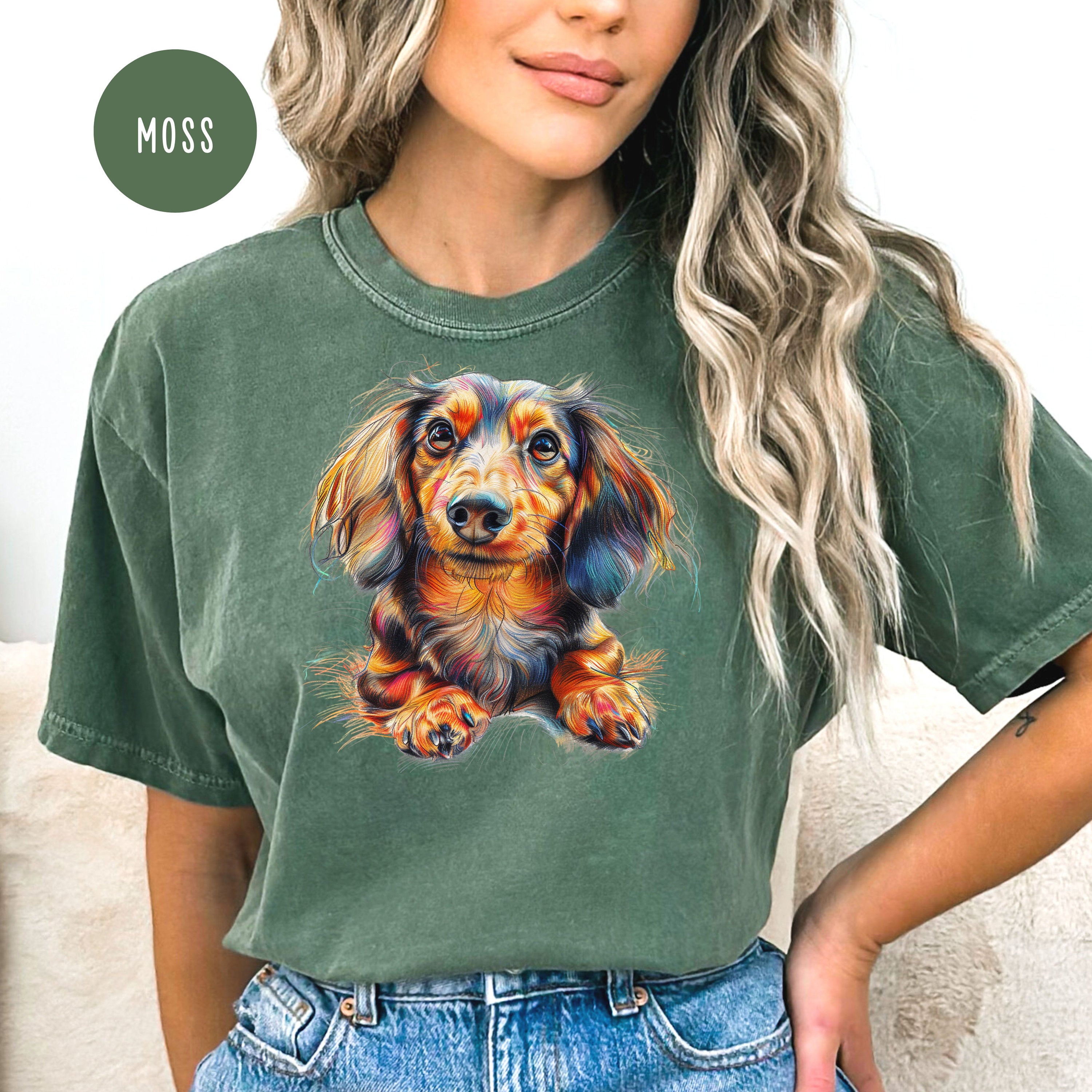 Longhaired Dachshund Lover Comfort Colors® Gift Tee