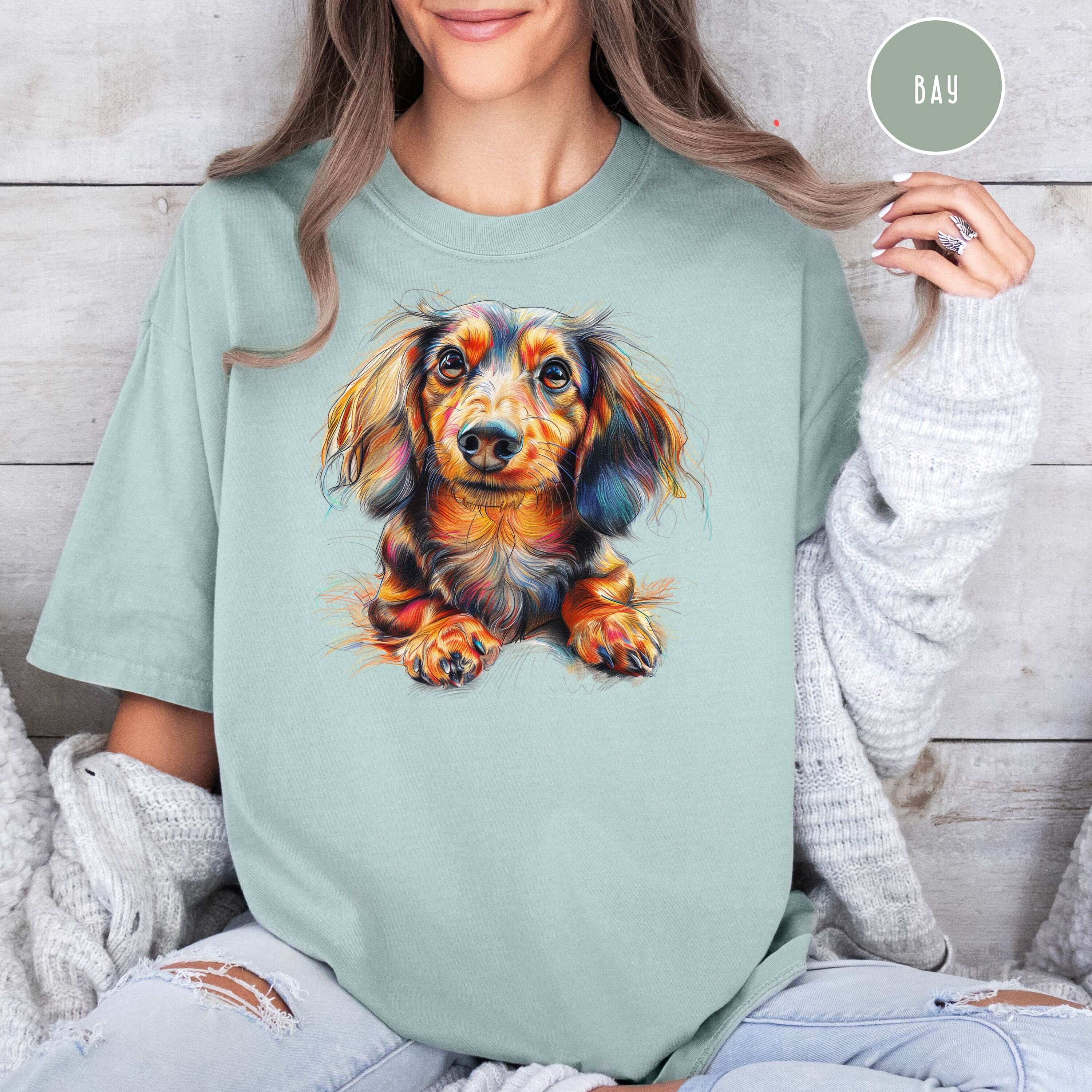 Longhaired Dachshund Lover Comfort Colors® Gift Tee