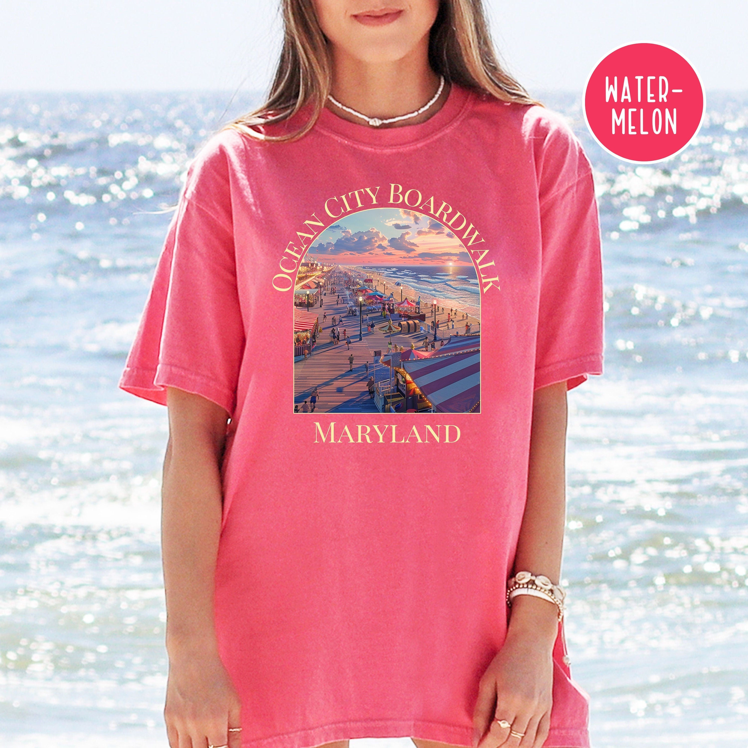 Ocean City Maryland Boardwalk Comfort Colors® Beach Tee