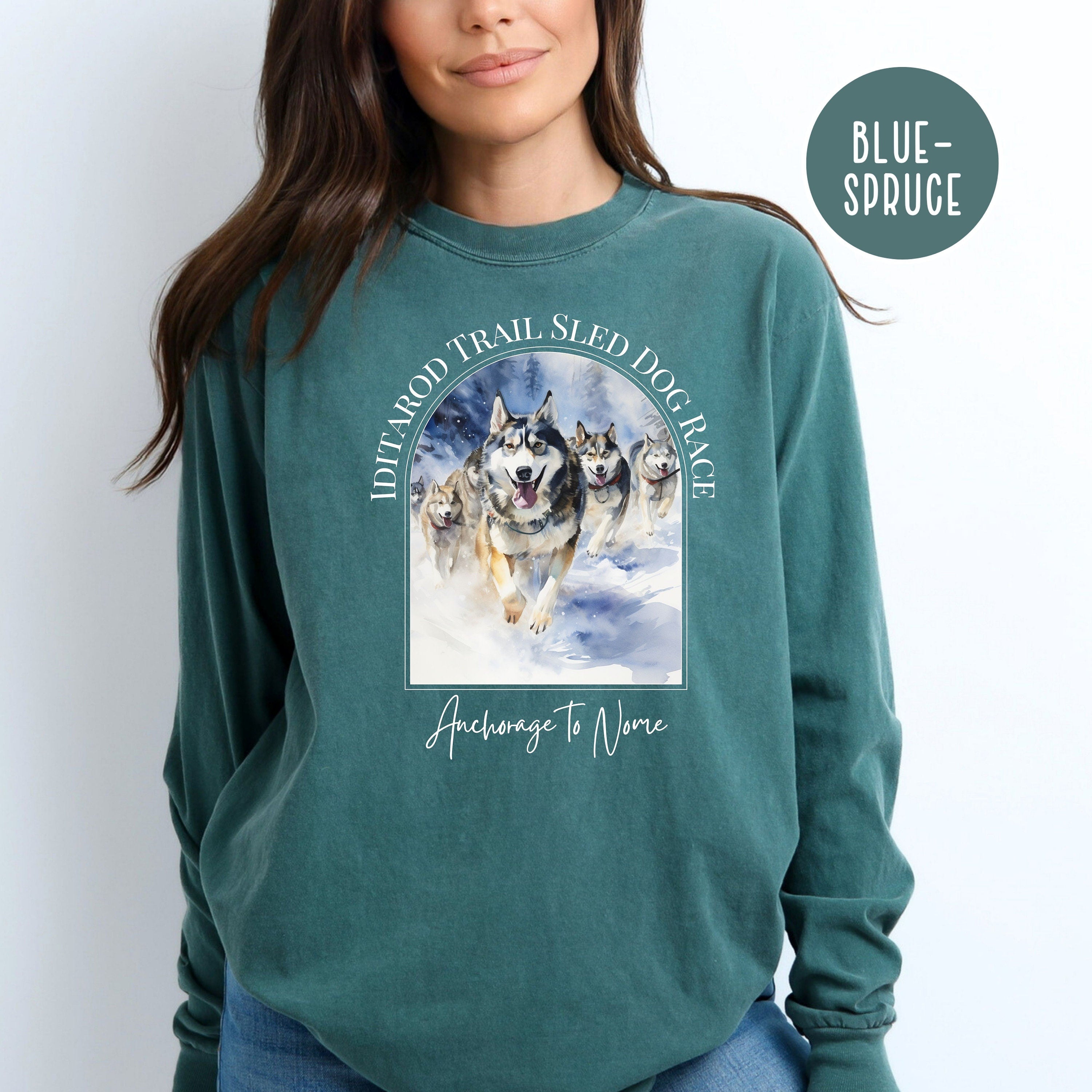 Iditarod Dog Race Comfort Colors® Long Sleeve Tee