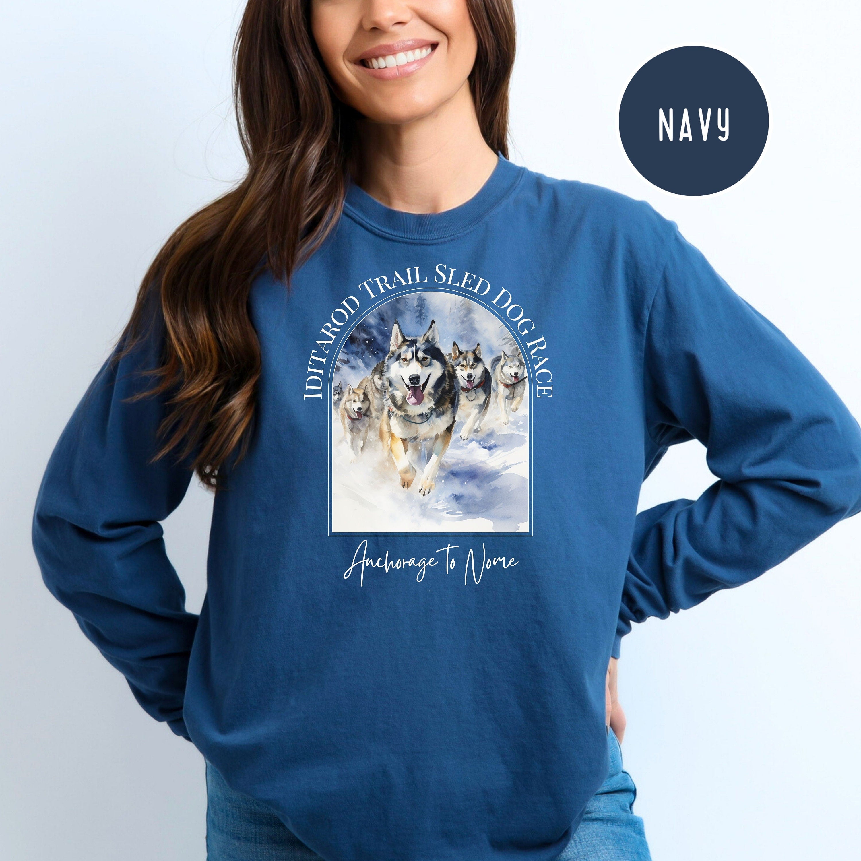 Iditarod Dog Race Comfort Colors® Long Sleeve Tee