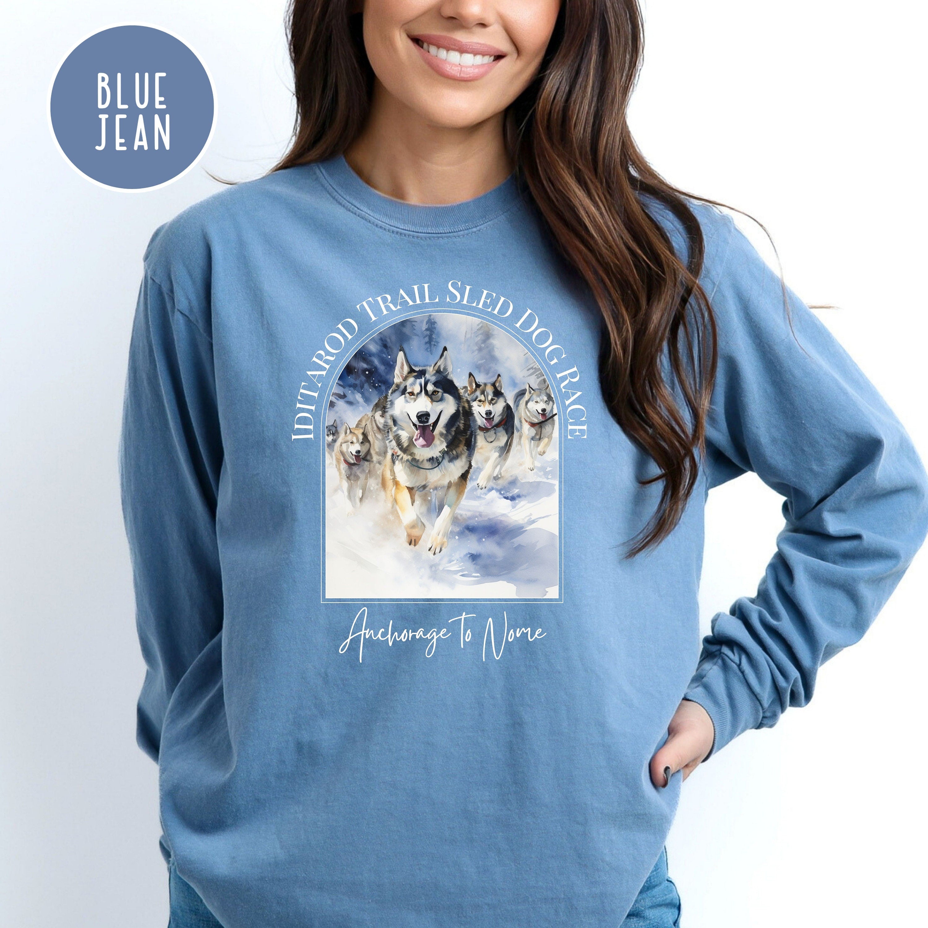 Iditarod Dog Race Comfort Colors® Long Sleeve Tee