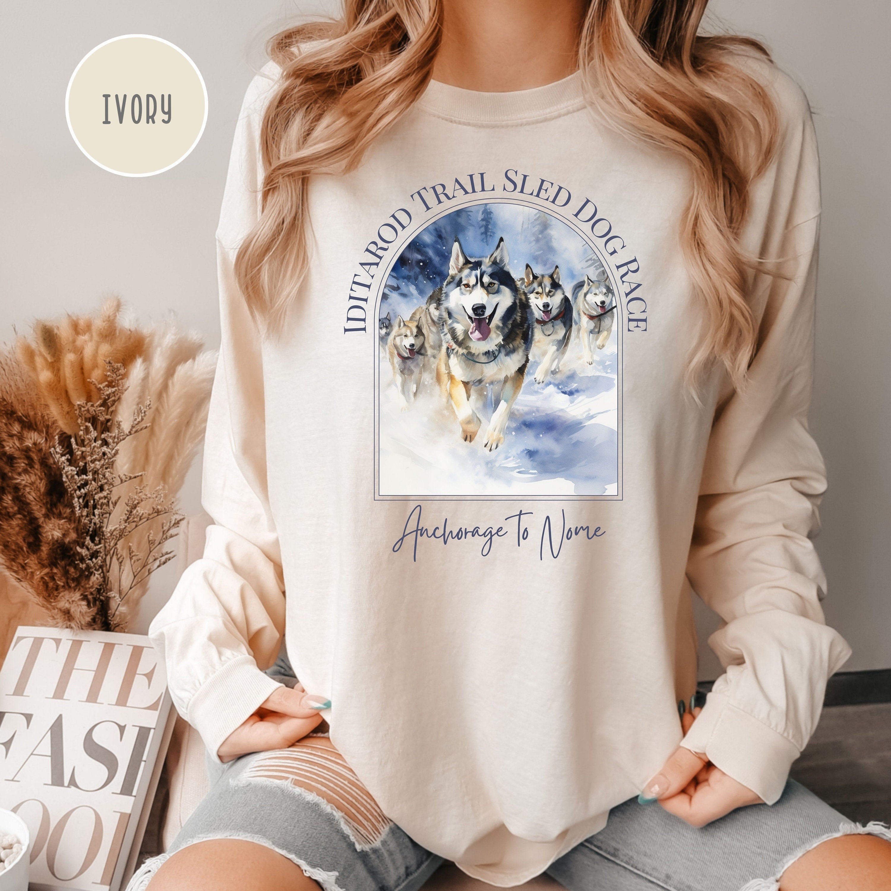 Iditarod Dog Race Comfort Colors® Long Sleeve Tee