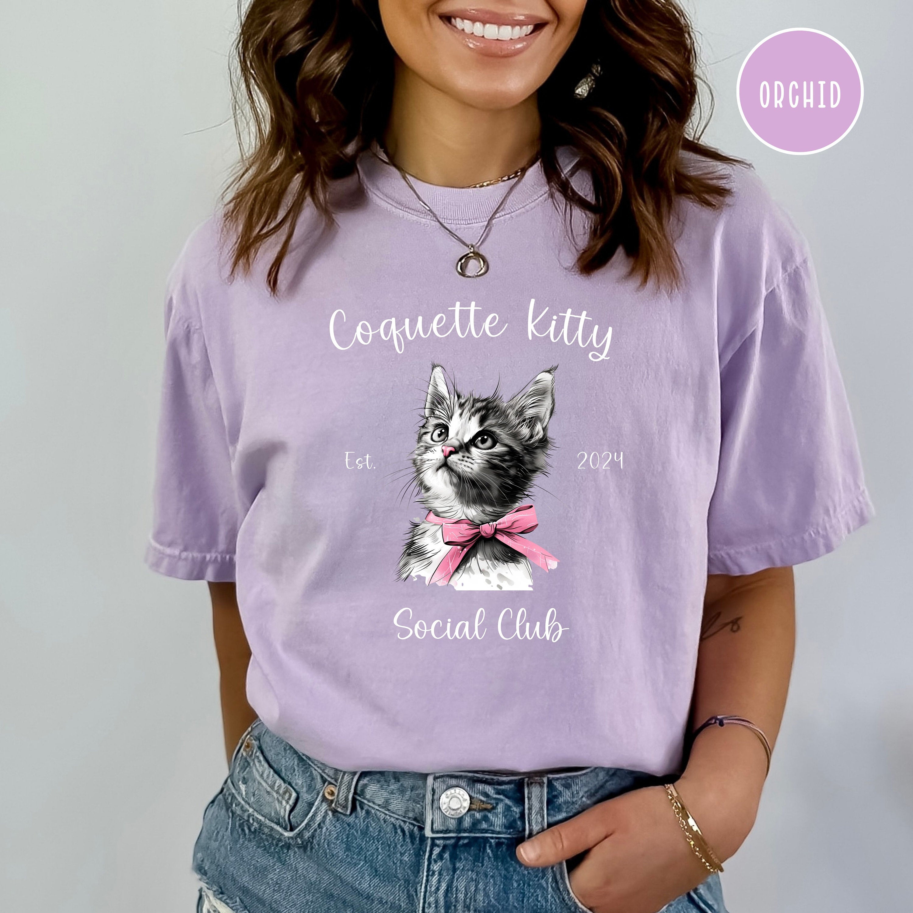 Coquette Kitty Social Club Cat Lovers Comfort Colors® Tee