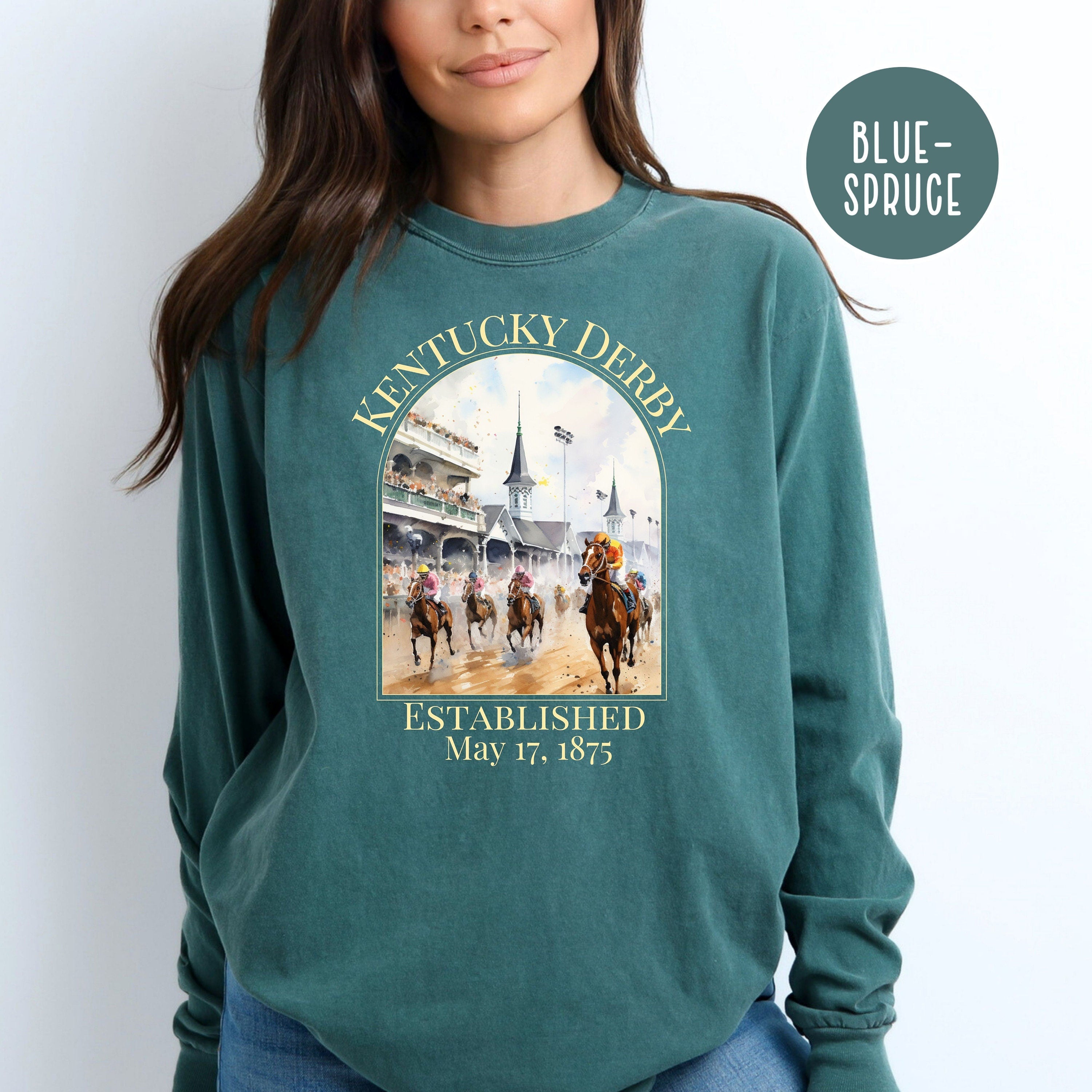 Kentucky Derby Race Comfort Colors® Long Sleeve Tee