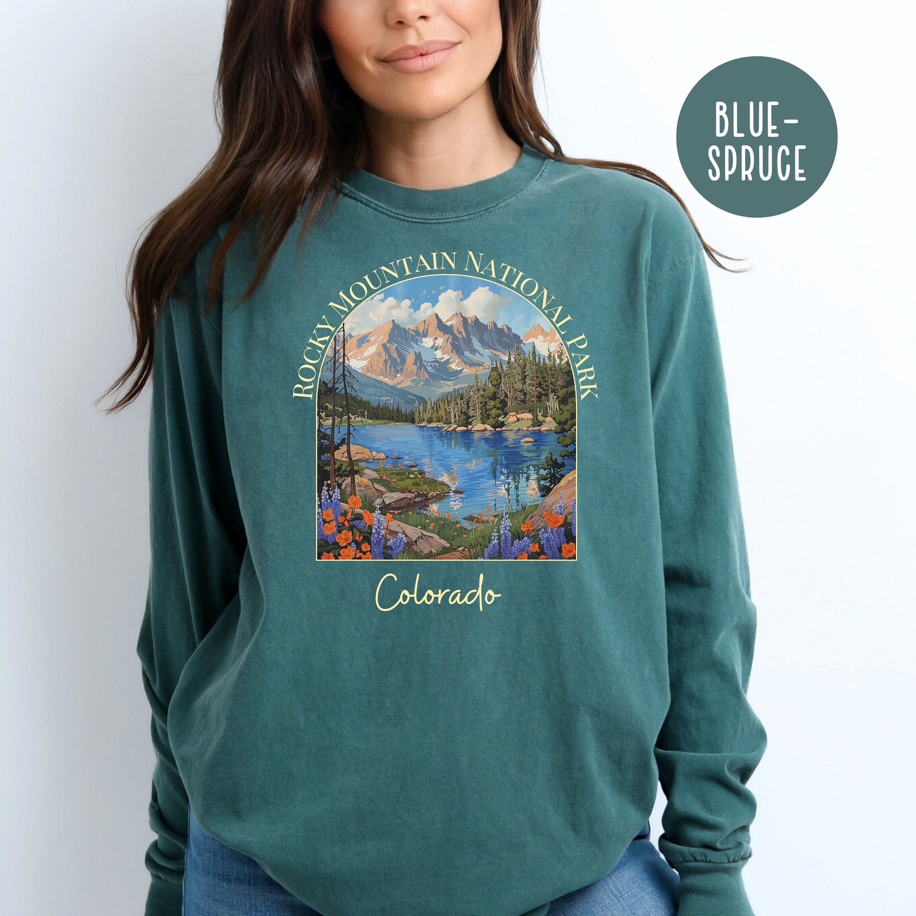 Rocky Mountain National Park Comfort Colors® Long Sleeve Tee