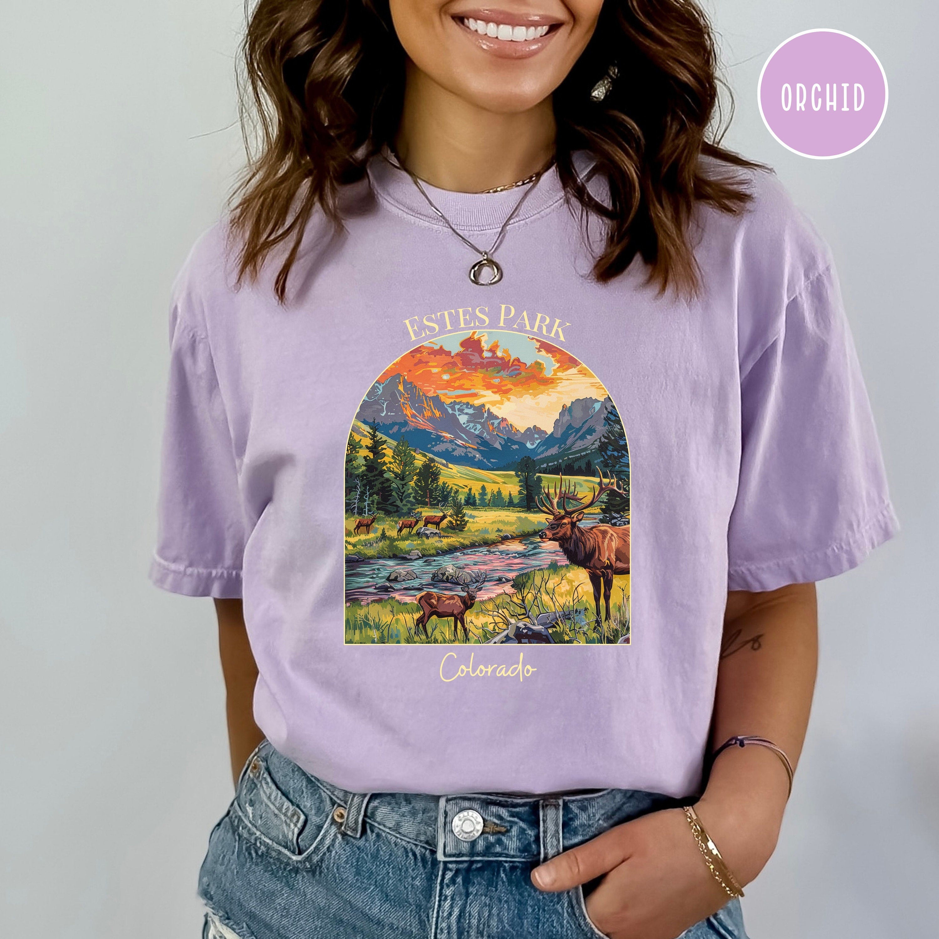 Estes Park at Sunset Colorado Comfort Colors® T-Shirt