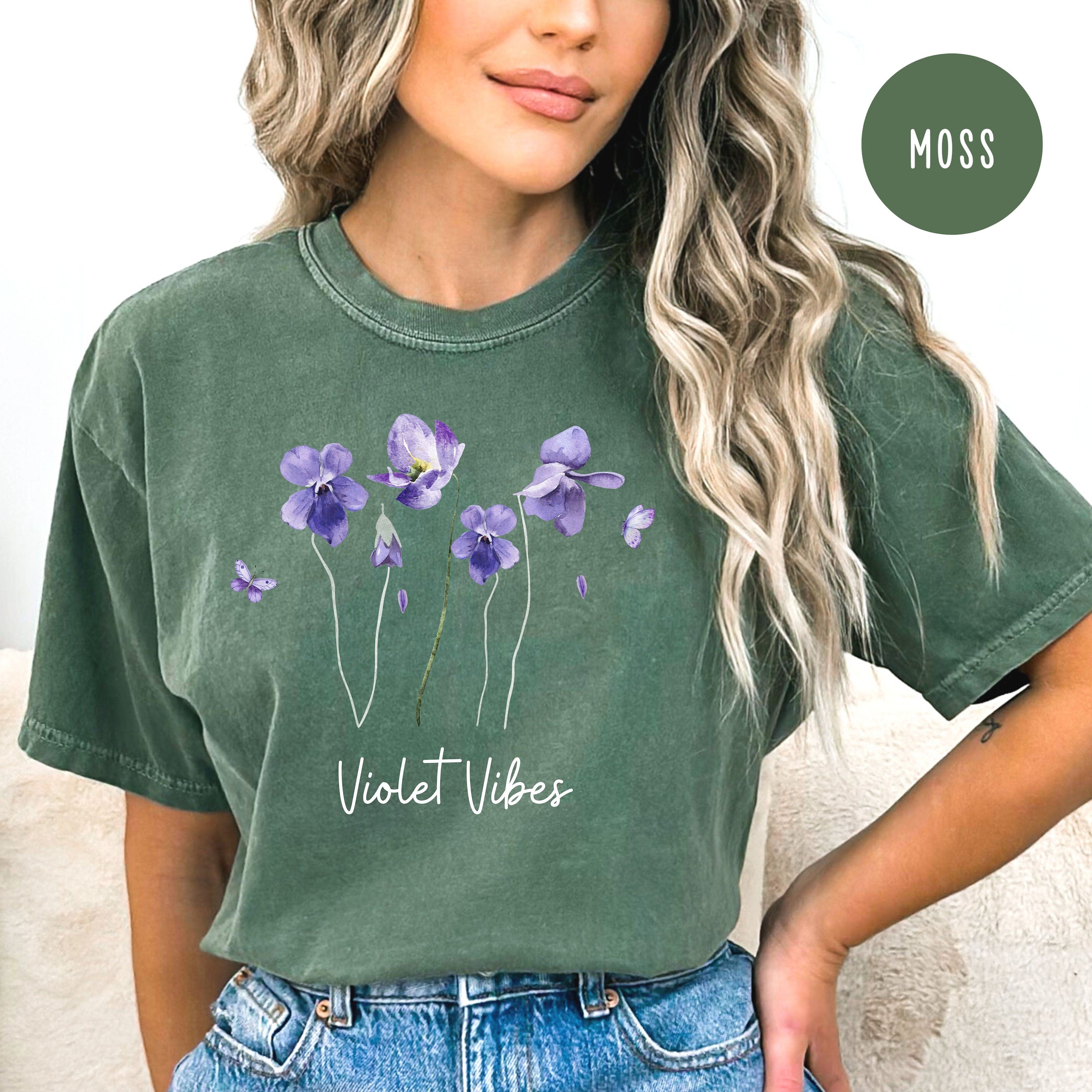 Wild Violet Flowers Comfort Colors® Tee