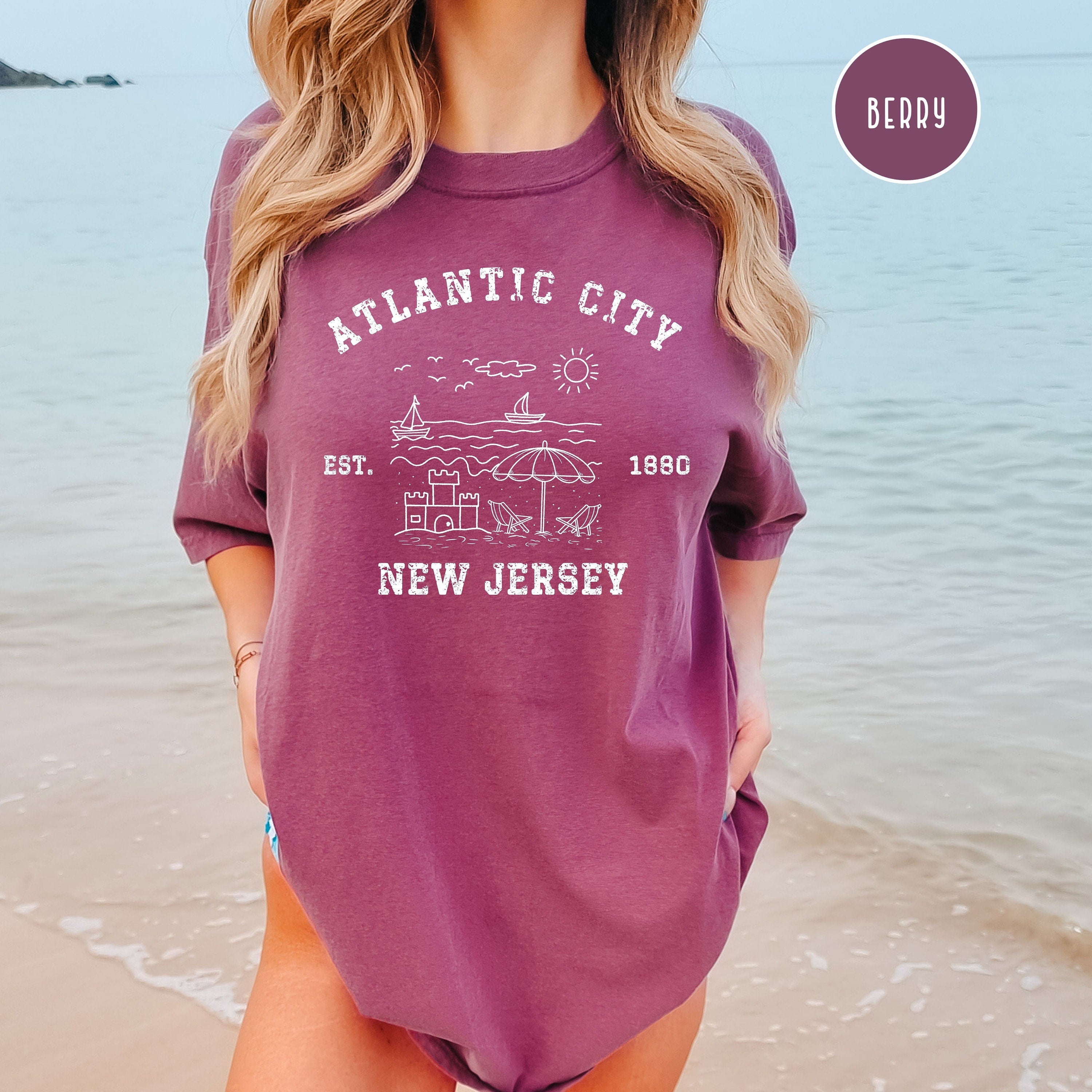 Atlantic City New Jersey Comfort Colors® Beach Tee