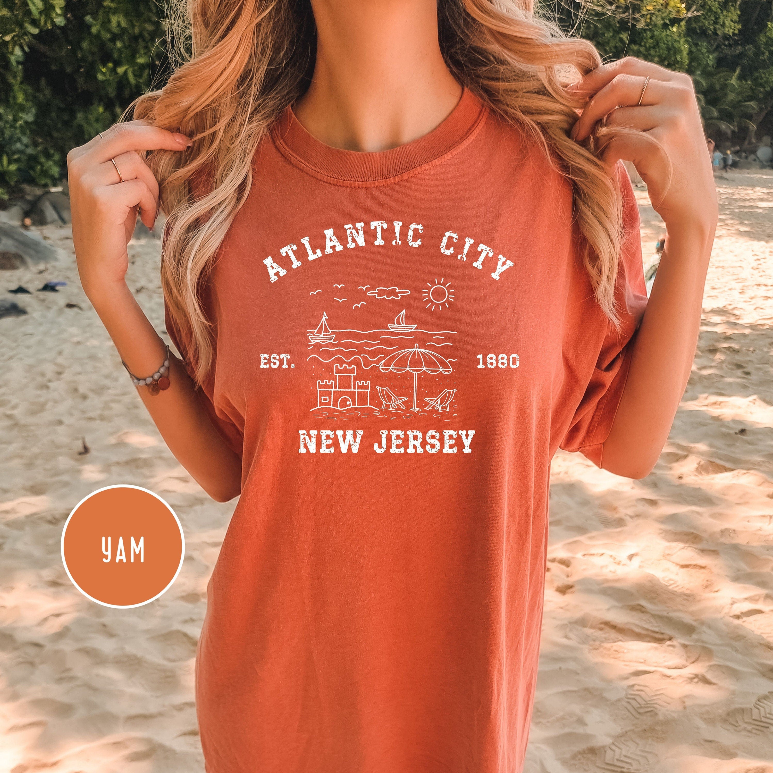 Atlantic City New Jersey Comfort Colors® Beach Tee