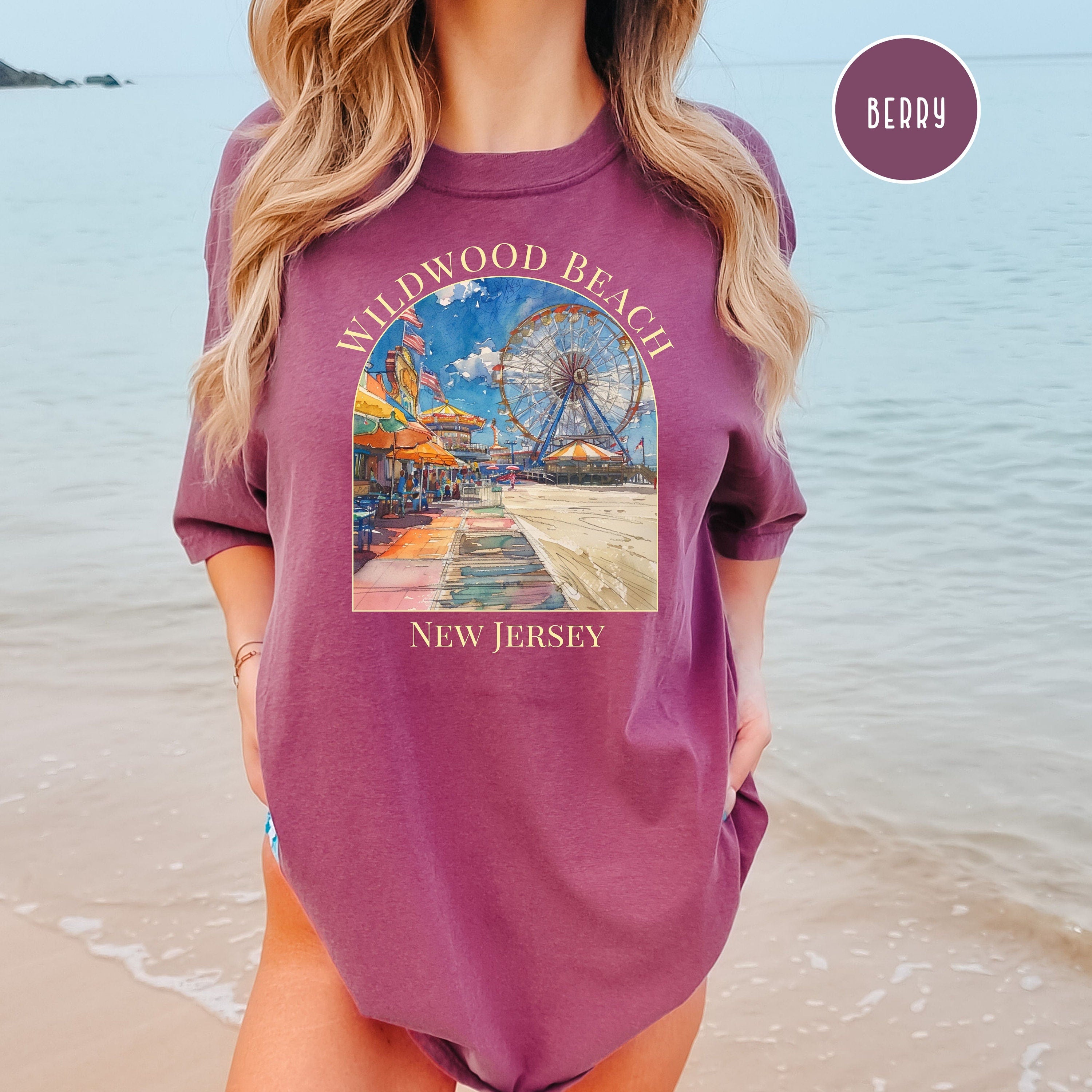 Wildwood Beach New Jersey Comfort Colors® Tee