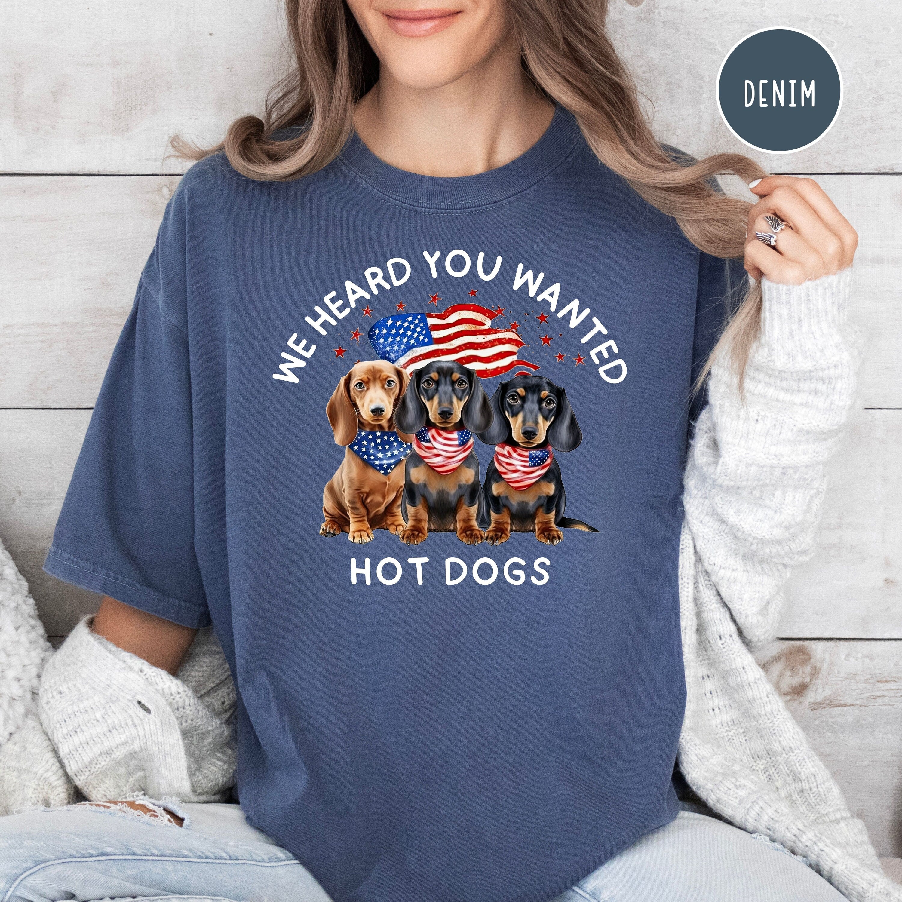 Funny Wiener Dog 4th of July Comfort Colors® Tee