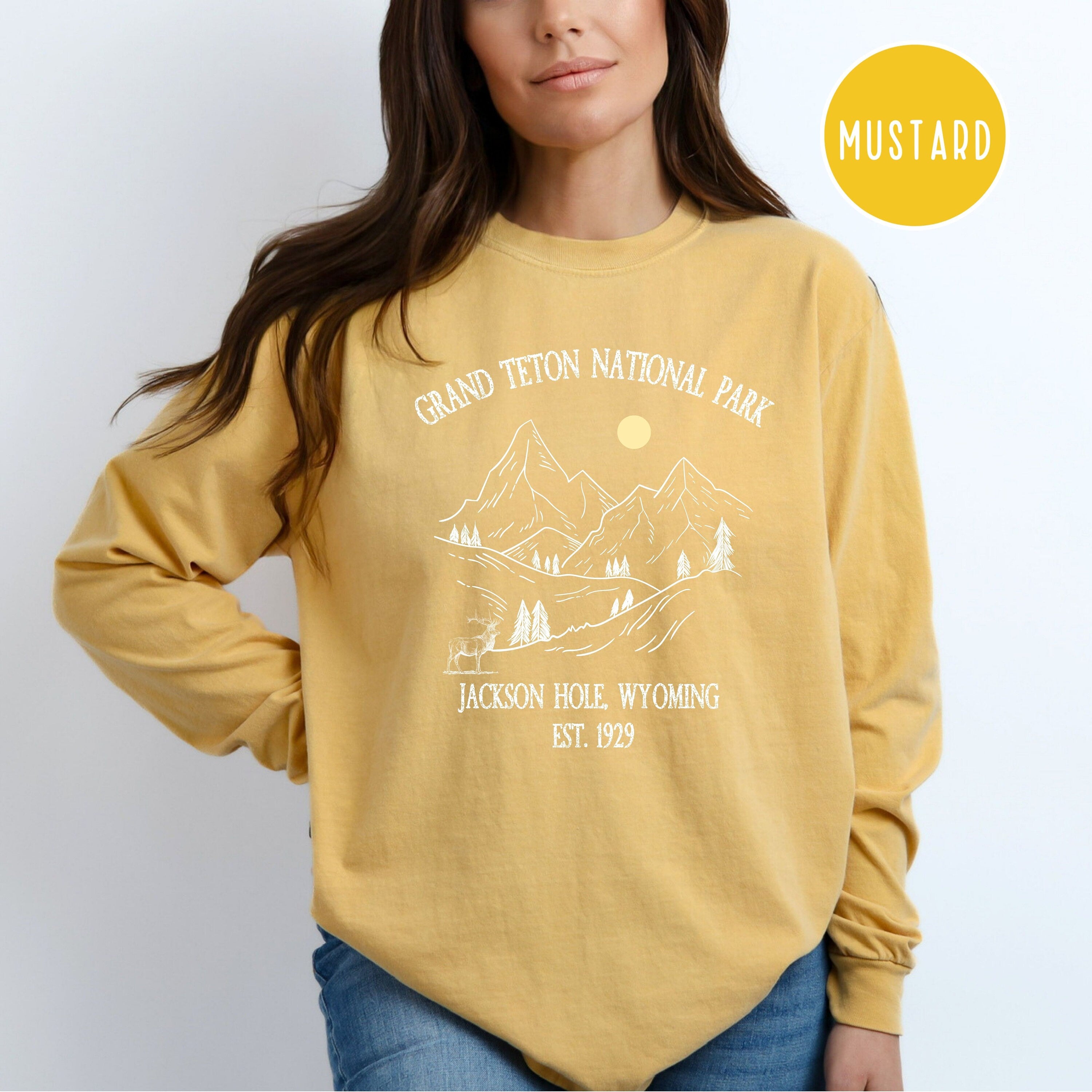 Grand Teton National Park Comfort Colors® Long Sleeve Tee