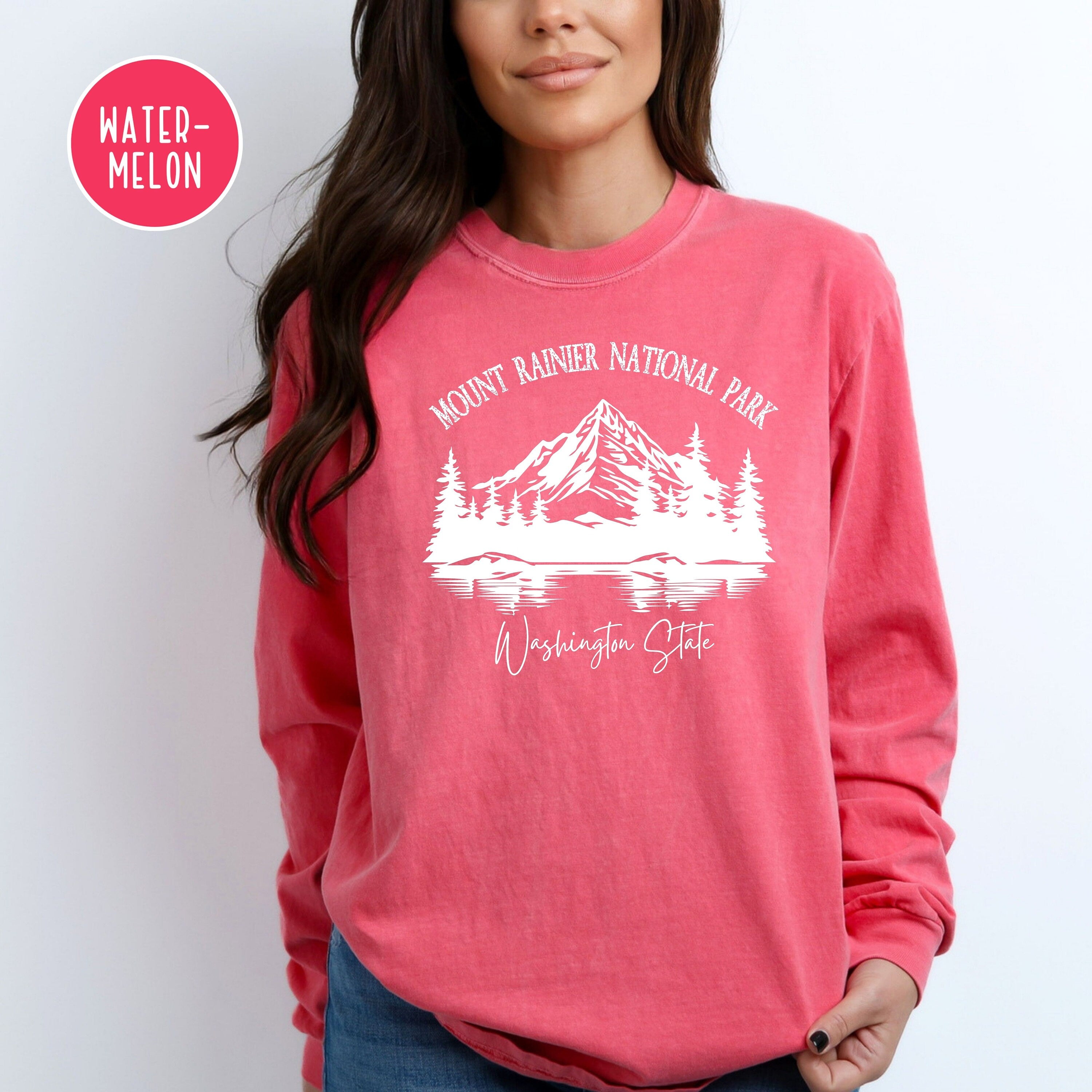 Mount Rainer National Park Comfort Colors® Long Sleeve T-Shirt