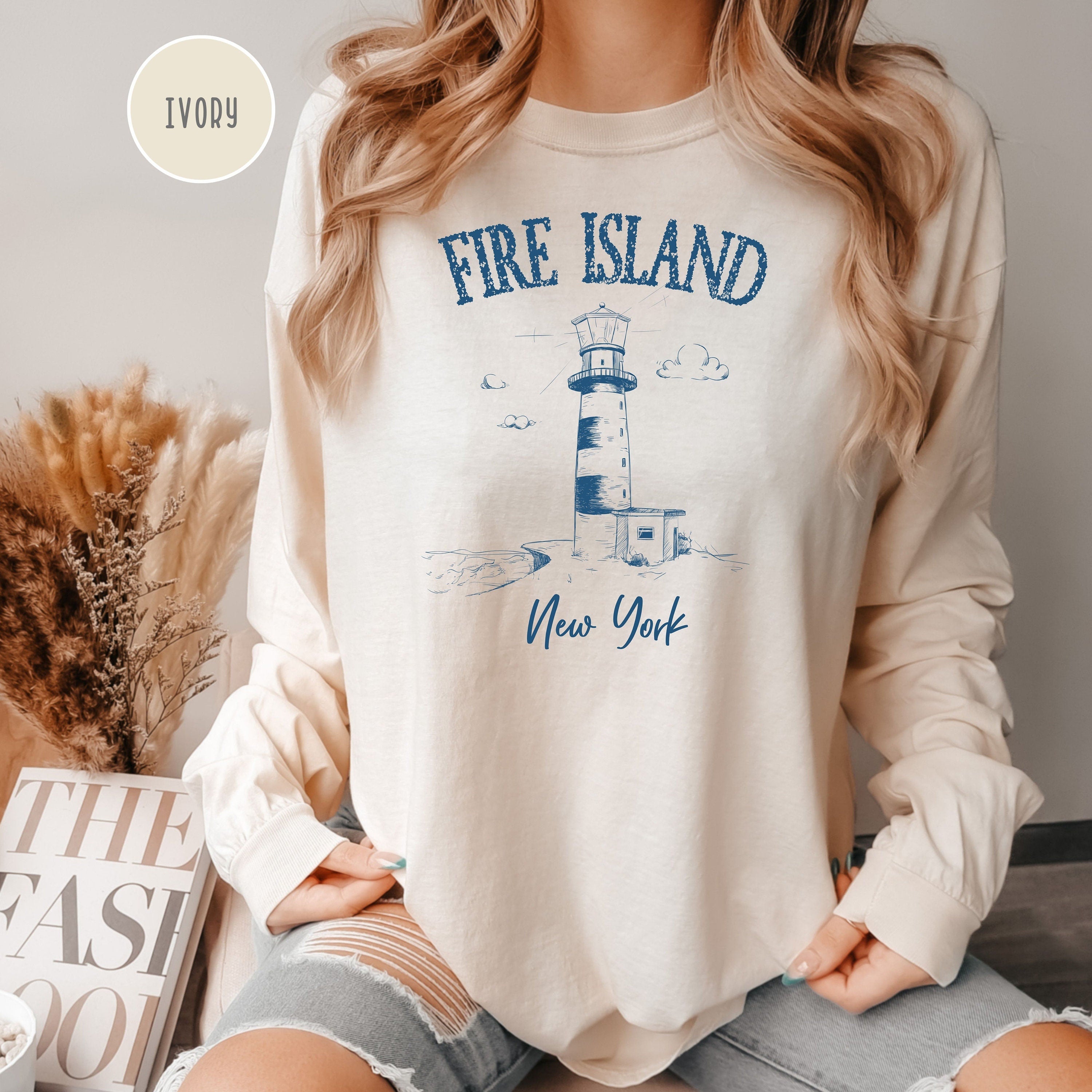 Fire Island Grunge Style Long Sleeve Comfort Colors® Tee