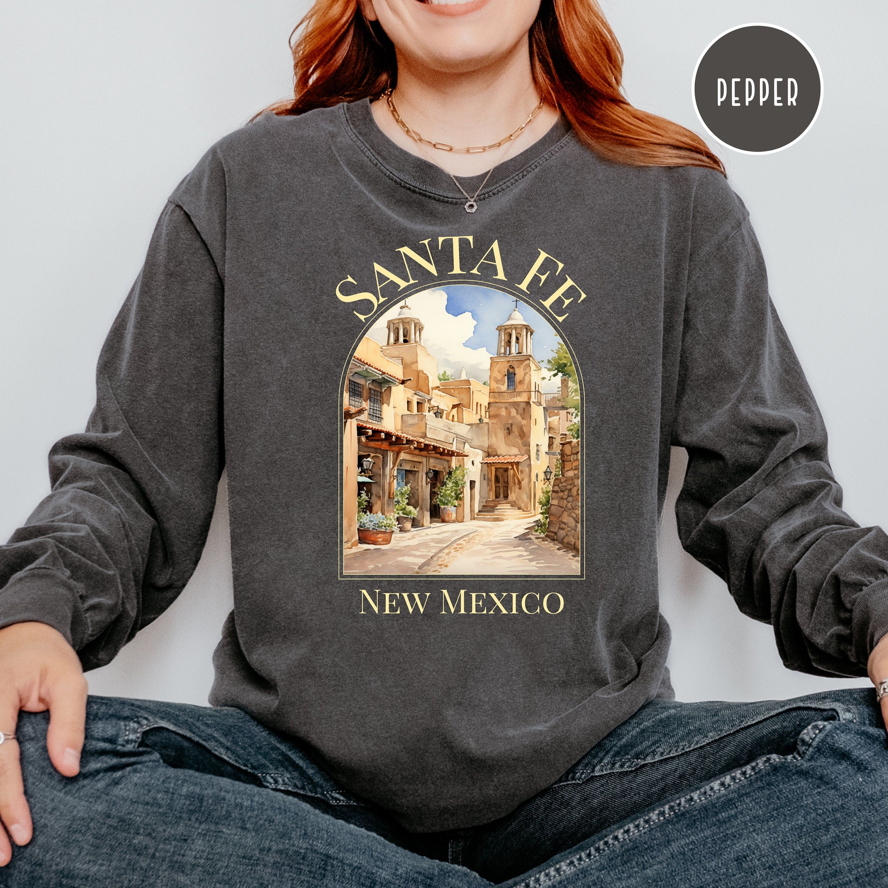 Santa Fe New Mexico Comfort Colors® Long Sleeve Tee